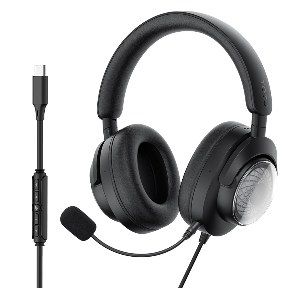 TOTU 拓途 ENC降噪耳罩式耳機 Type-C頭戴式有線耳機 線控/通話/高清/麥克風 SoundM系列