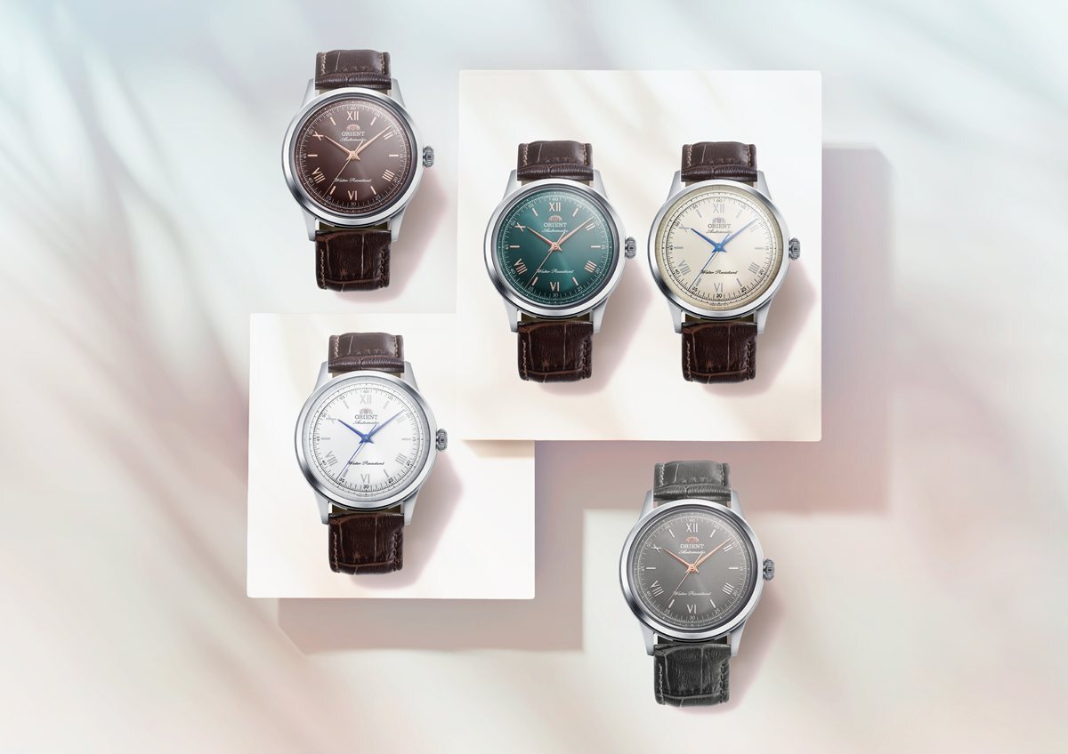 預購 Orient 東方表 Bambino 系列 Mechanical 機械機芯 皮革錶帶 RA-BB0001E（綠色錶盤）、RA-BB0002S（白色錶盤）、RA-BB0003Y（象牙色錶盤）、RA-BB0004Y（紅棕色錶盤）以及限量版 RA-BB0006N（灰色錶盤）腕錶