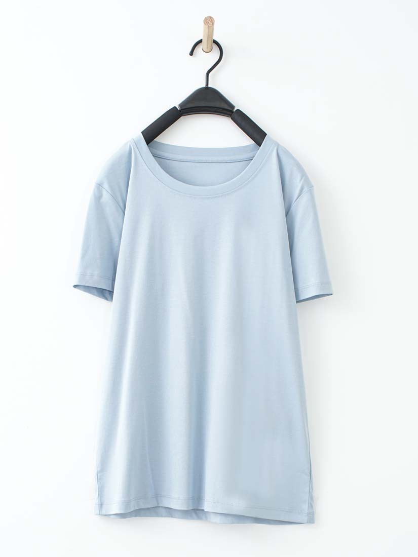 涼感柔舒高級棉圓領上衣(11色)