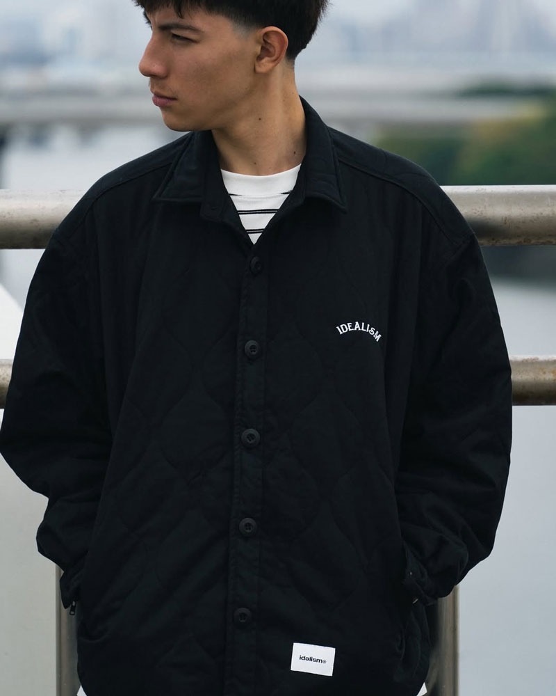 idealism Quilted Shirt Jacket 黑色 綠色 絎縫 機能 襯衫 外套【ID25050】
