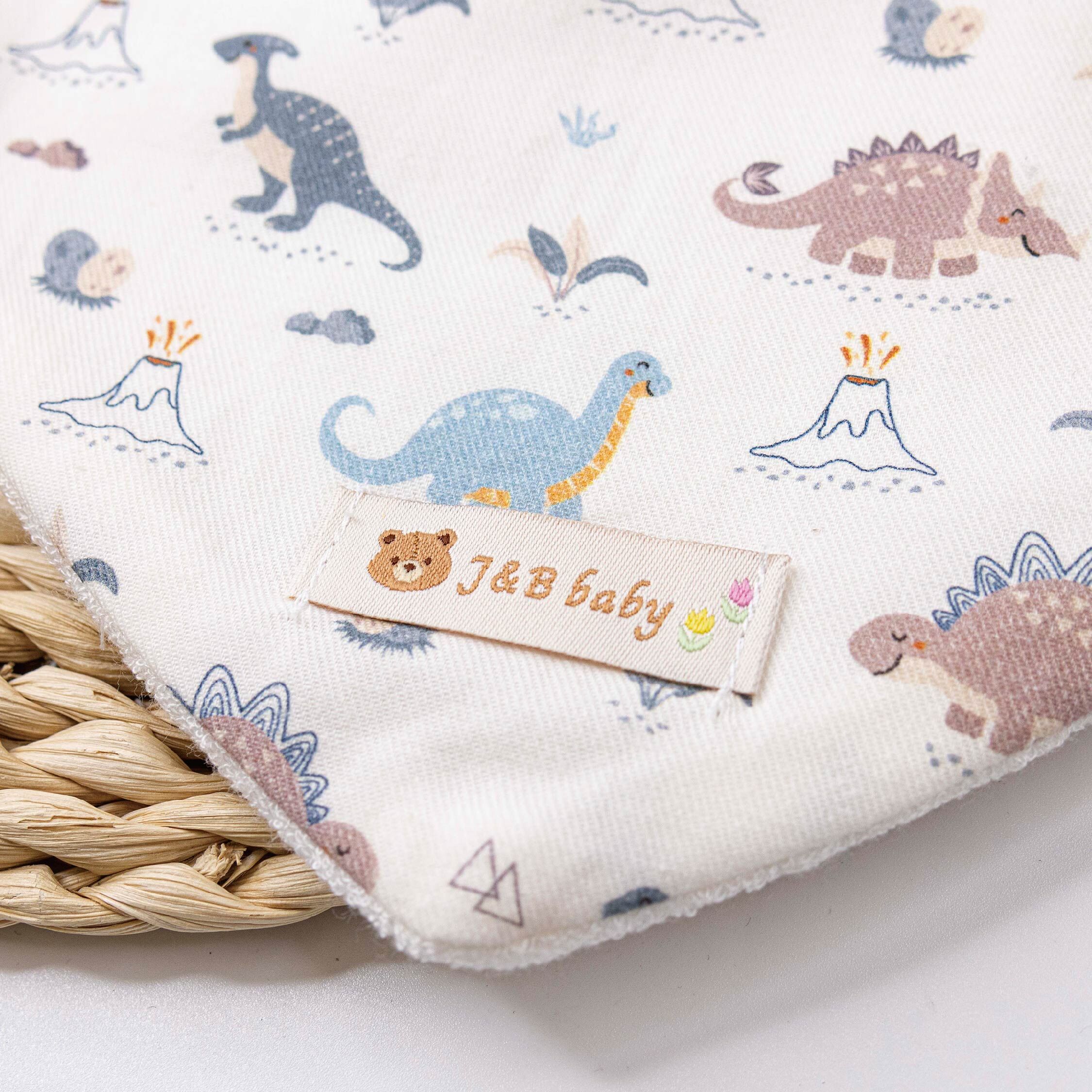 【JB0564】MIT撞色恐龍石墨烯防水圍兜