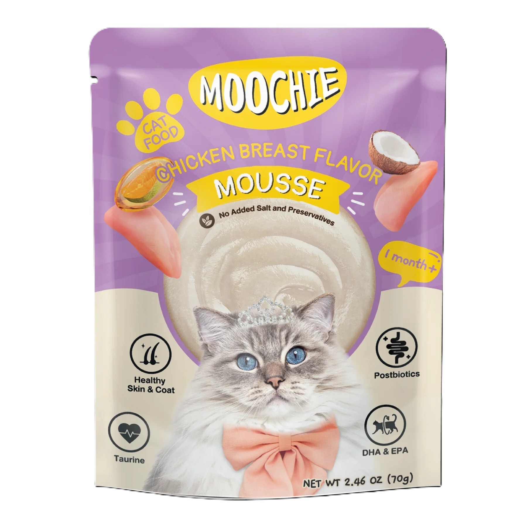 Moochie 貓濕糧．海鮮系列 雞肉醬70gx12包