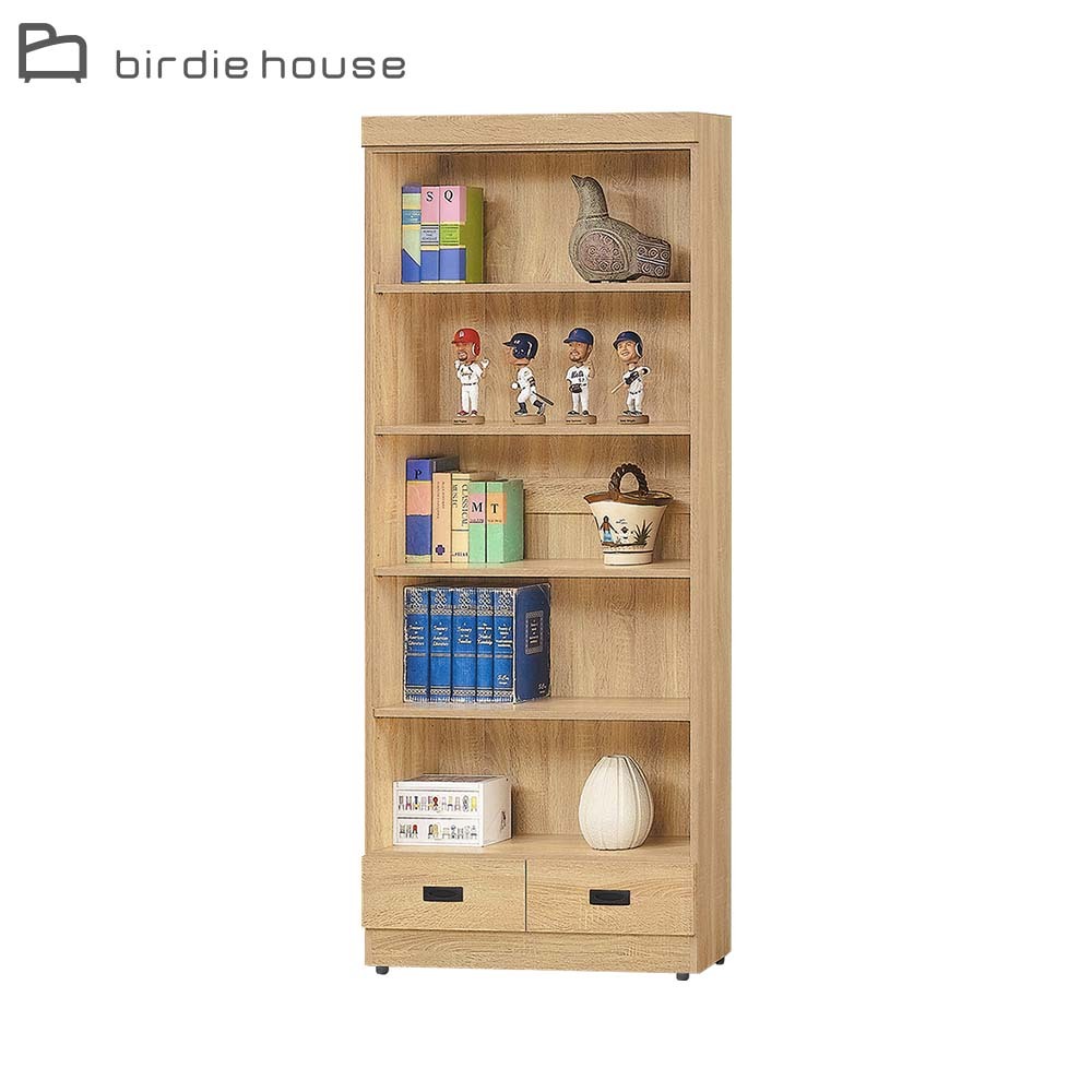 柏蒂家居-班特利2.7尺下抽上開放式書櫃/收納置物櫃/書櫥