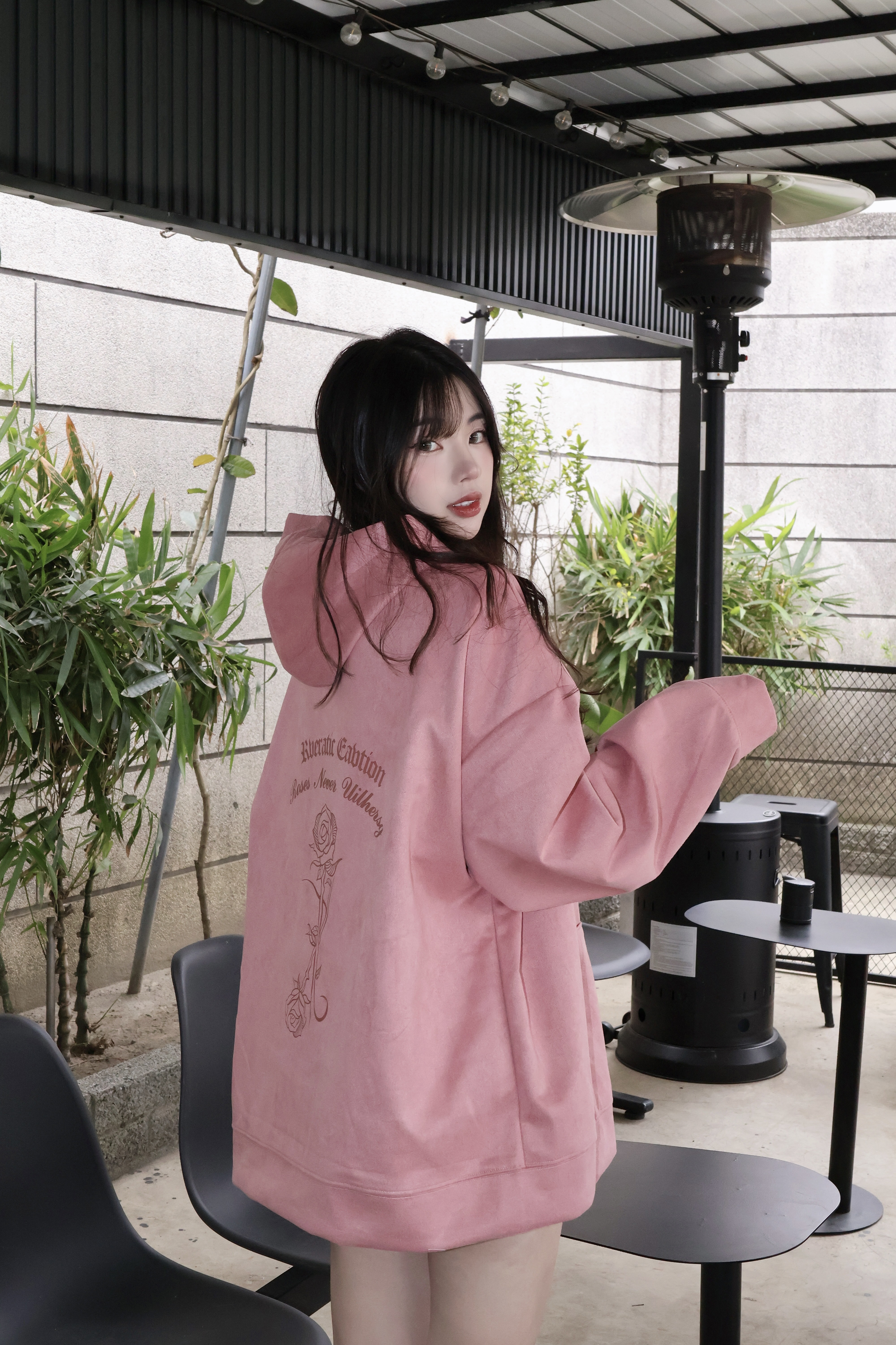 玫瑰麂皮帽T🌹