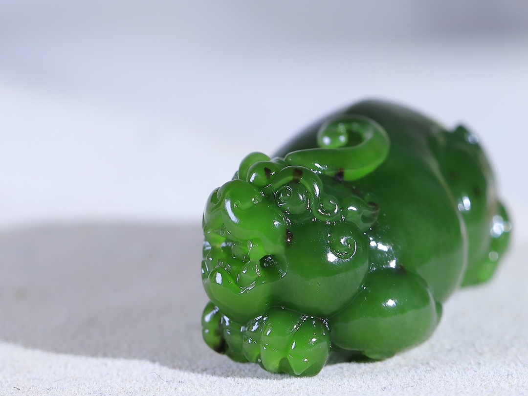 123142 和田玉碧玉招財貔貅掛件