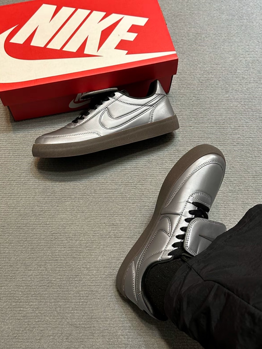 NIKE KILLSHOT 2 TIEMPO 金屬冷灰 翻蓋鞋舌
