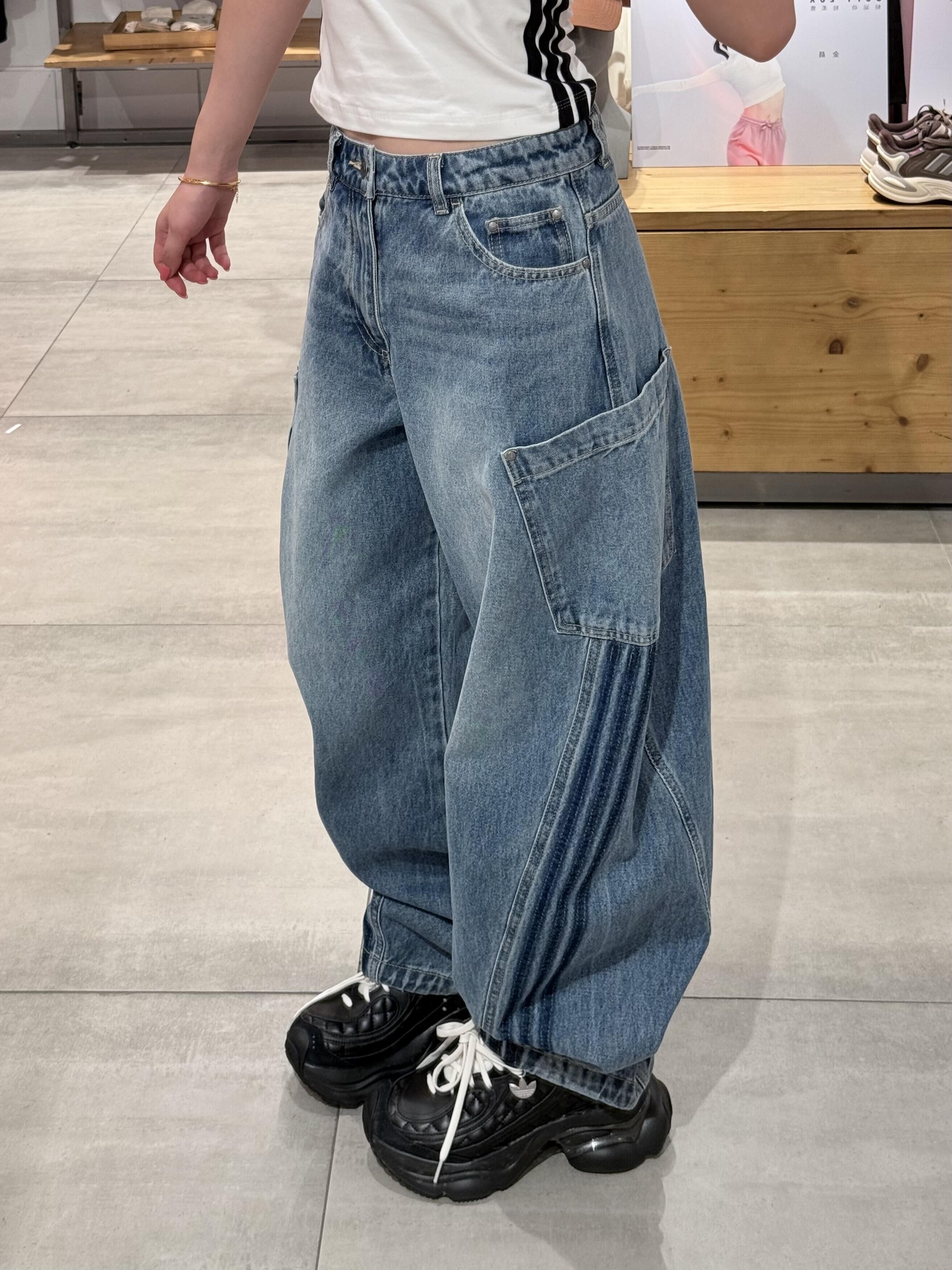 本週限時接單!! Adidas Denim Joggers 寬鬆大口袋牛仔褲 三線 三線褲 牛仔褲 KR2628/預購