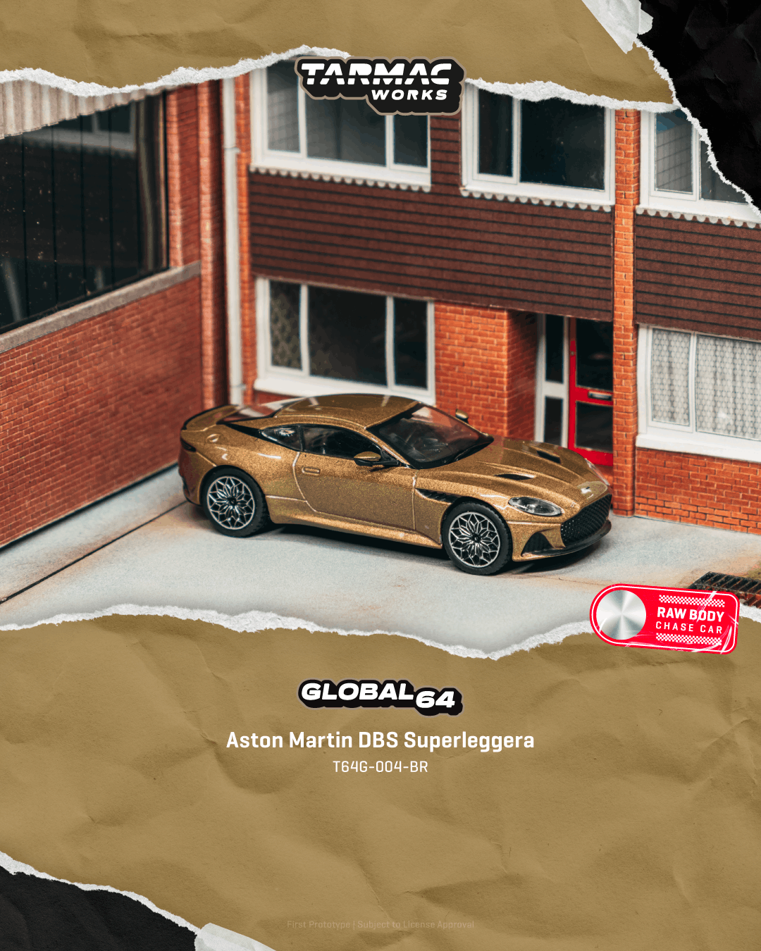 PO-$84 * TARMAC * 1:64 Aston Martin DBS Superleggera Brown Metallic