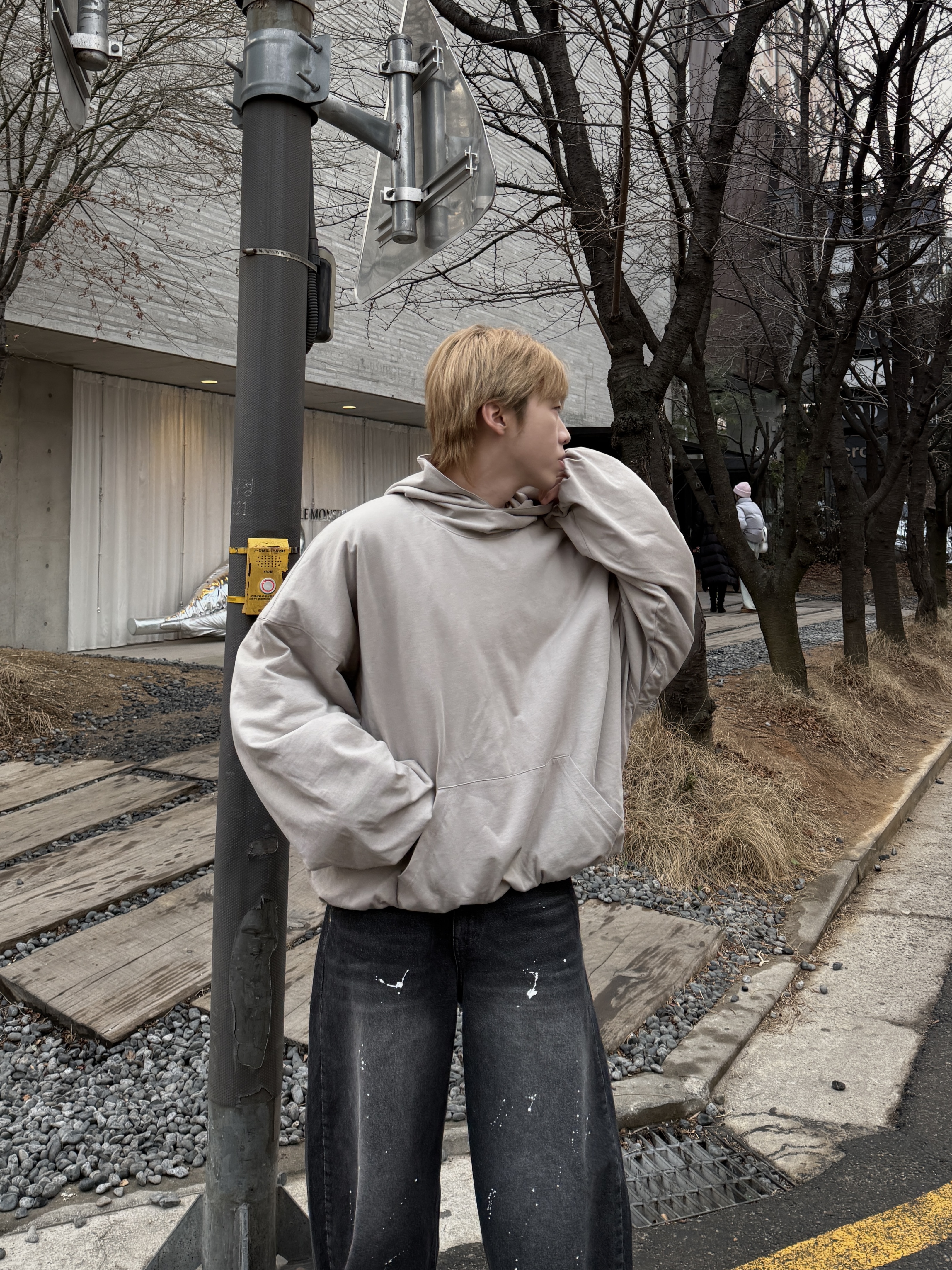 ［IDEAL MADE］蓬鬆棉被 寬鬆短版帽t（現貨/沙）