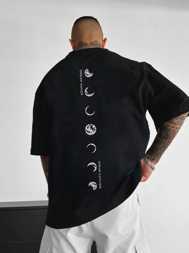 KADMAX大尺碼-大碼男質感月亮短袖TEE〈KSMS2761〉