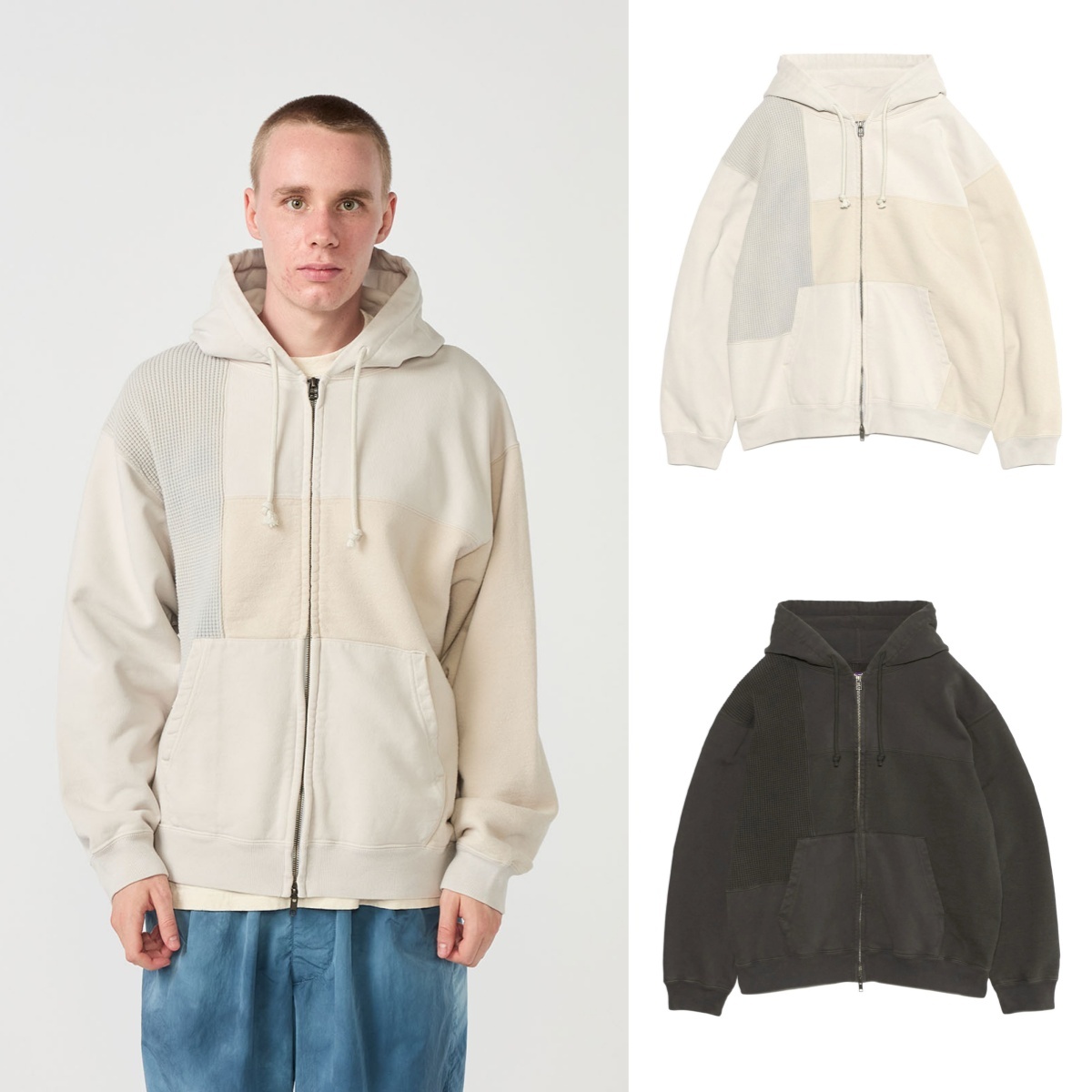 預購┃日本 TNF 紫標 Field Patchworked Zip Up Parka 拼接 連帽 外套