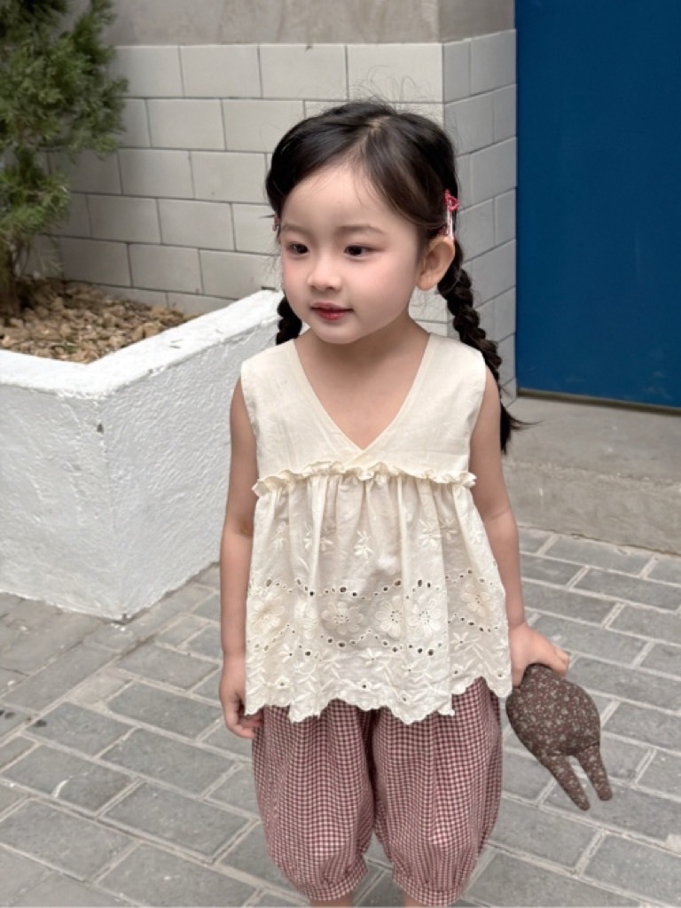 緹花無袖背心套裝