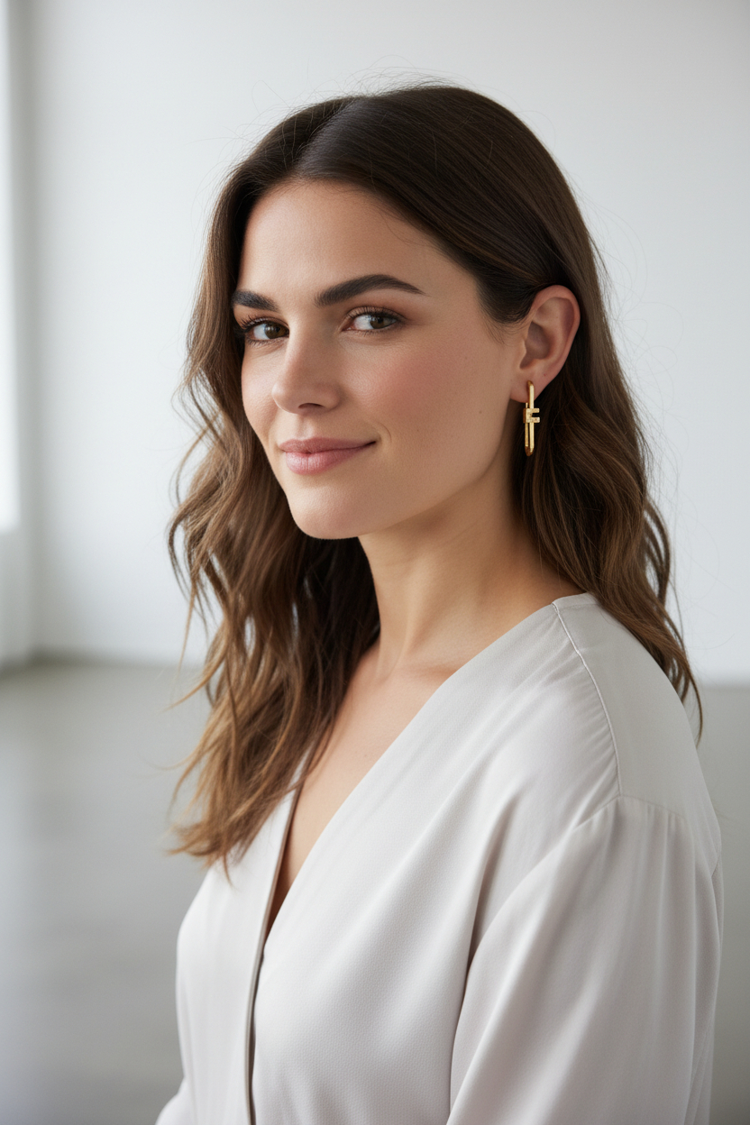 ‍‍Elisabetta Franchi  LOGO造型耳環