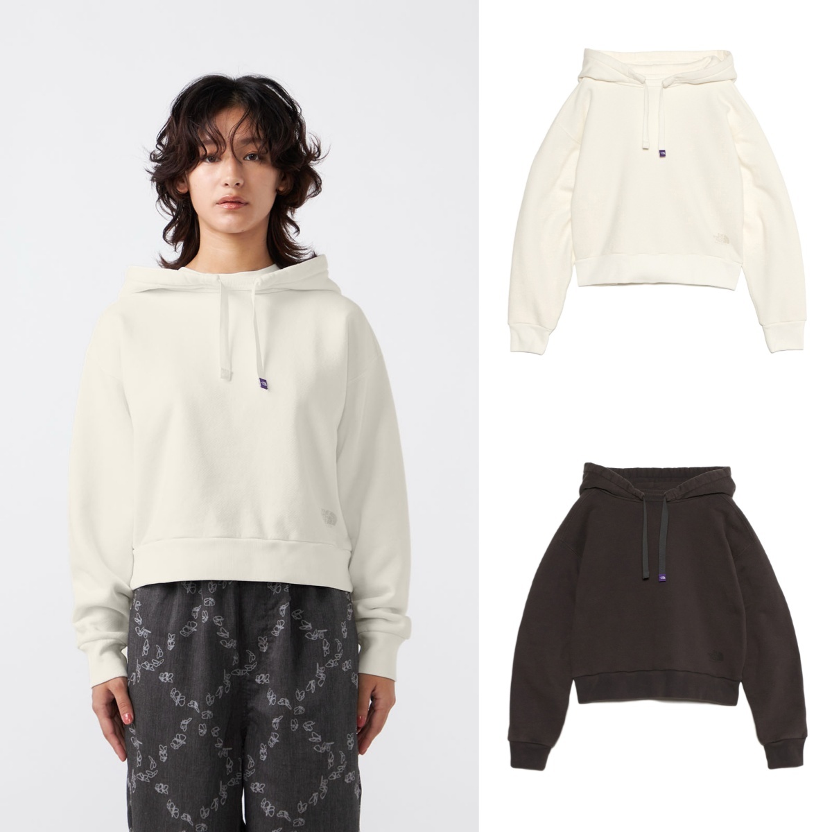 預購┃女版 日本 TNF 紫標 Garment Dyed Field Cropped Hoodie 短版連帽上衣 帽T