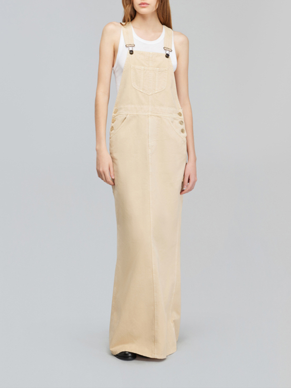 Semicouture 單寧吊帶長裙(杏)