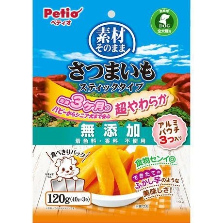 Petio 狗小食 無添加超柔軟甘蕃條 120g