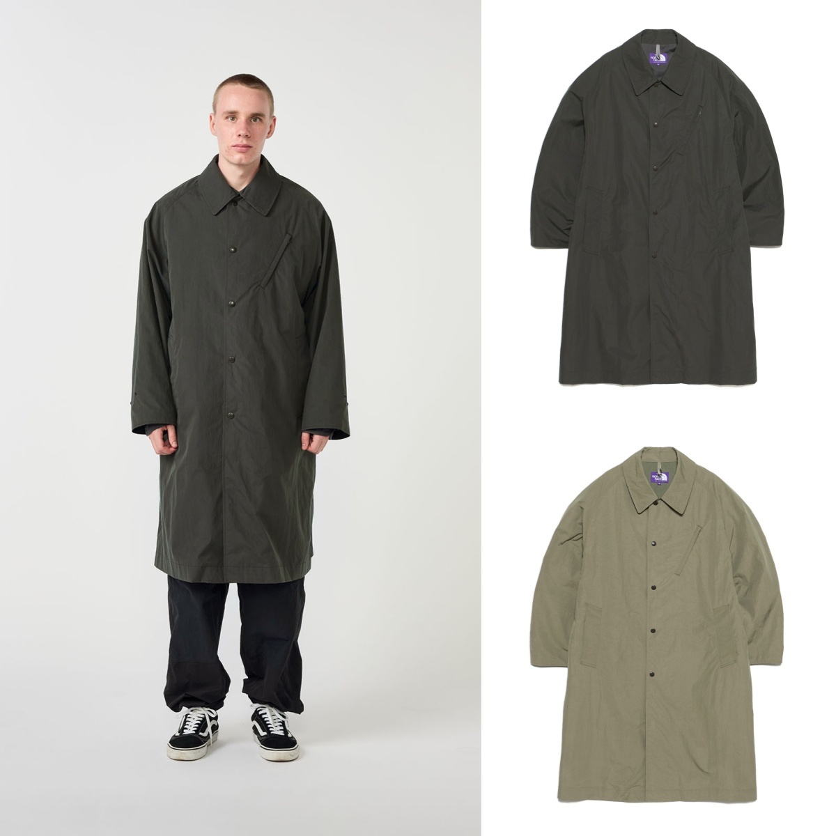 預購┃日本 TNF 紫標 Brushed Weather Field Soutien Collar Coat 長版 外套 大衣