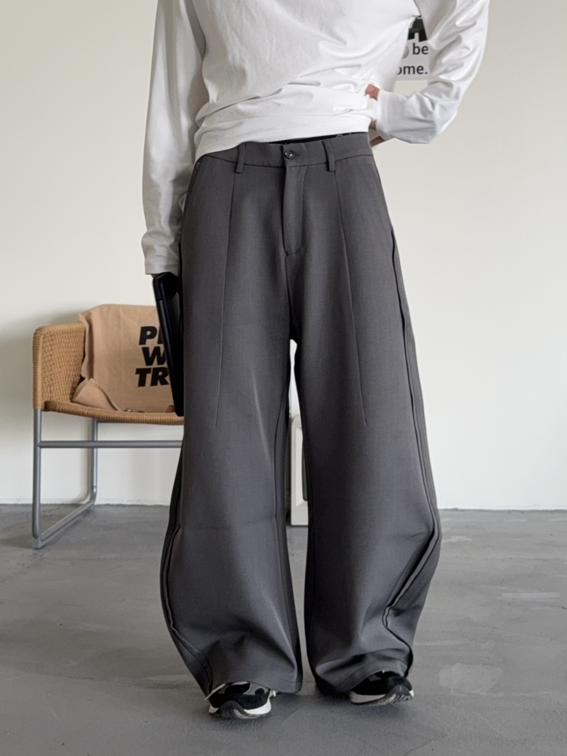 垂墜感西裝寬褲（預購）