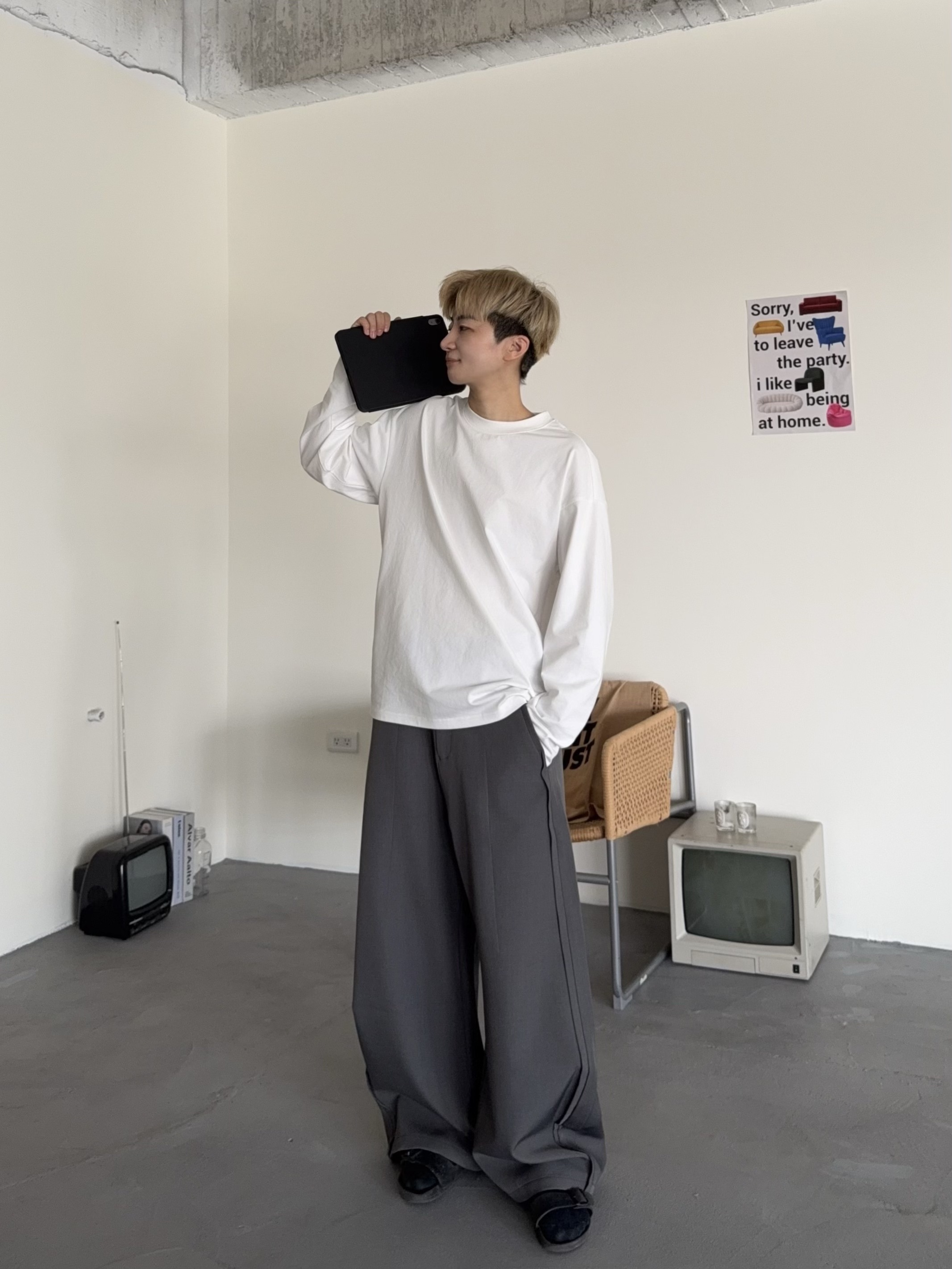 親膚棉質挺料長袖上衣（預購）