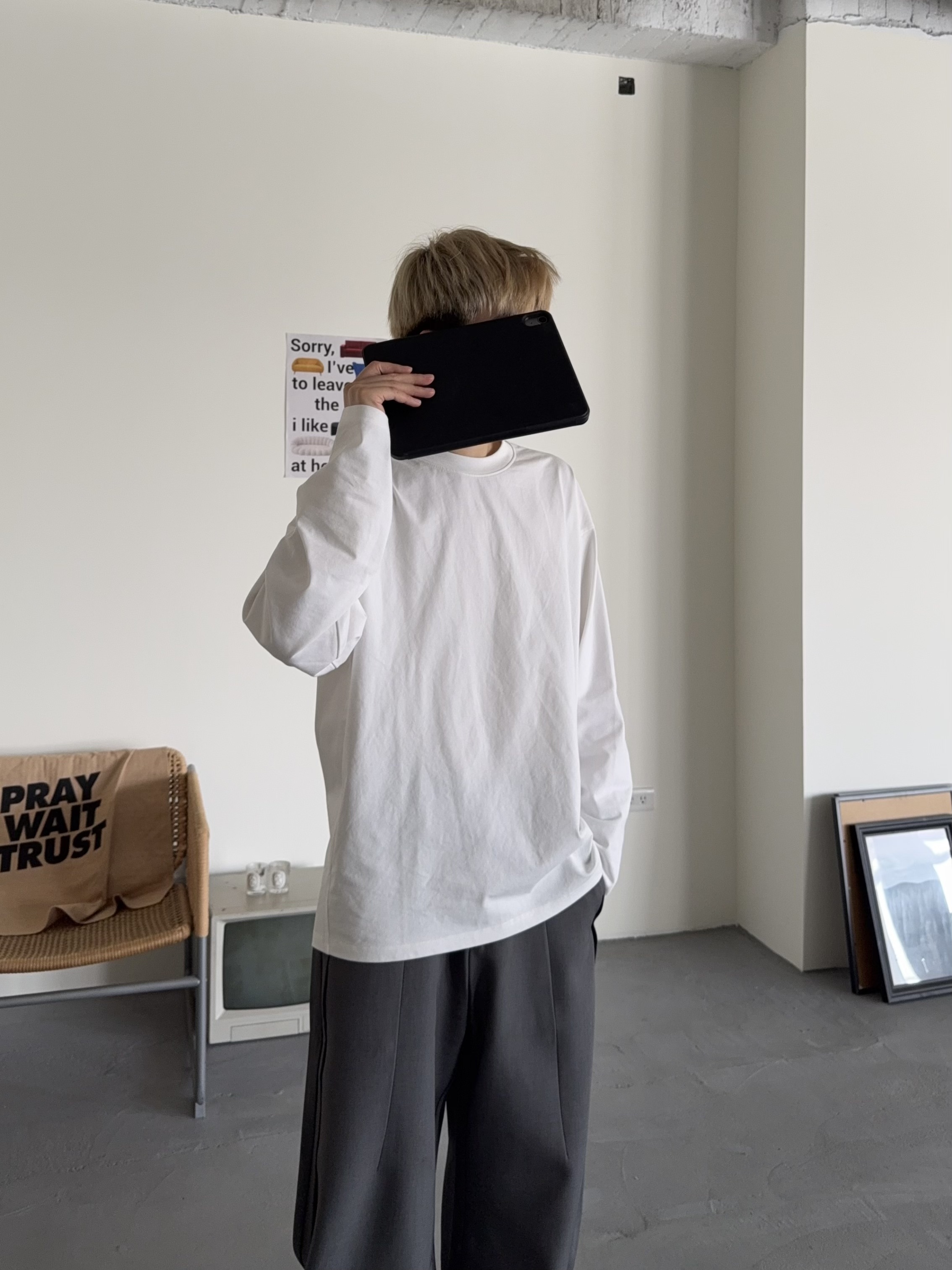 親膚棉質挺料長袖上衣（預購）