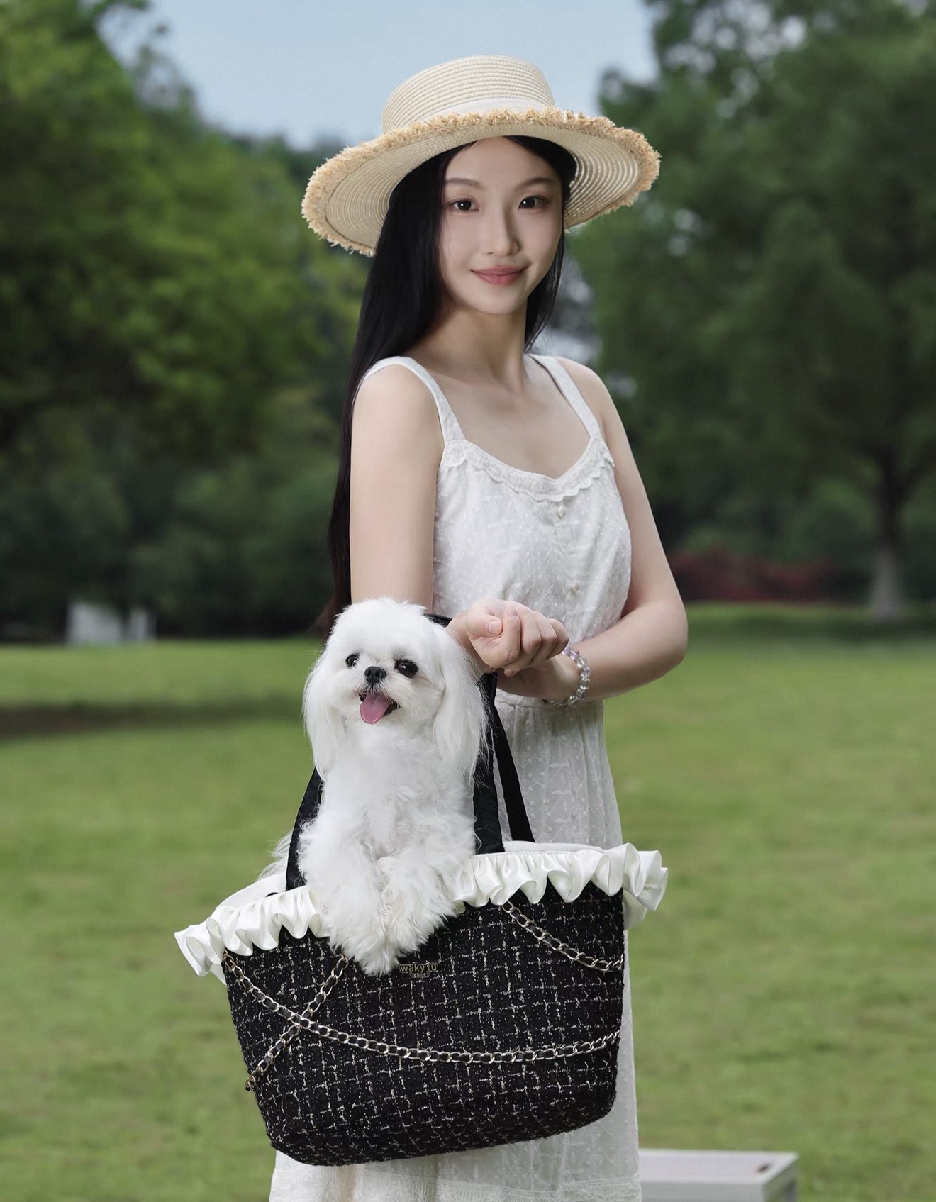 WAKYTU 小香风外出提篮包 小型犬 4KG内