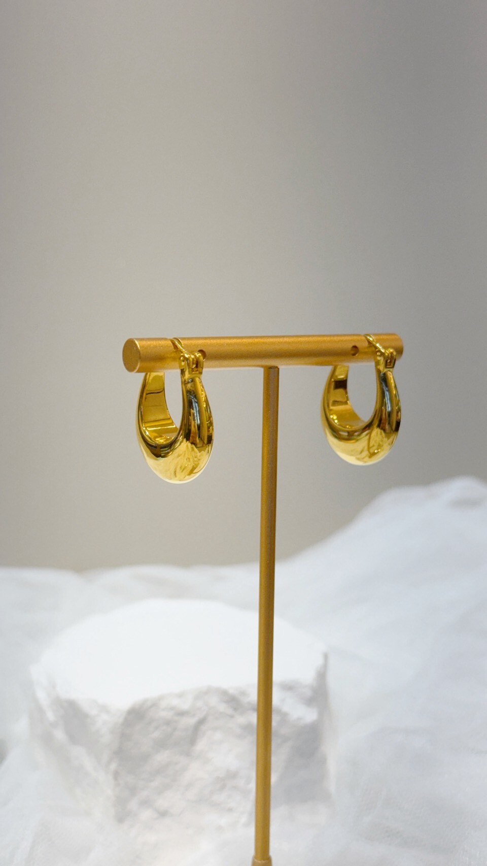 泥鰍背耳飾-寬版