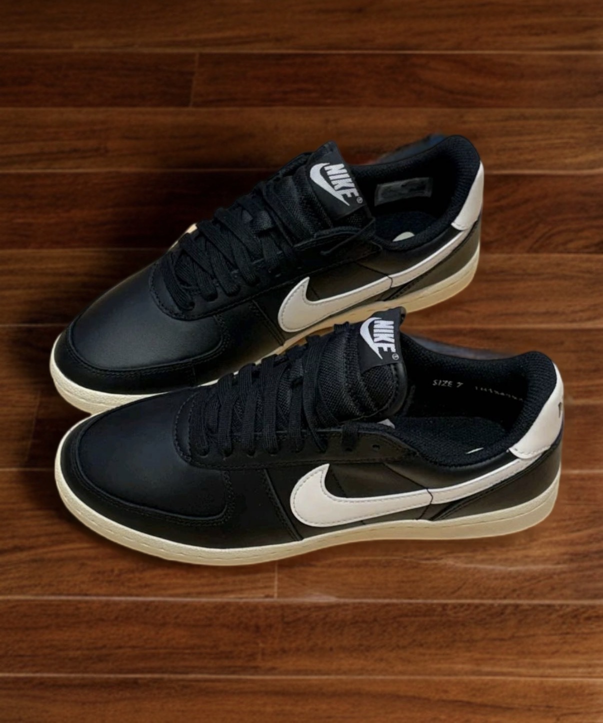 男鞋 NIKE FIELD GENERAL CO 黑白色 皮革 復古 鬆餅格紋 休閒鞋【IH1343-002】