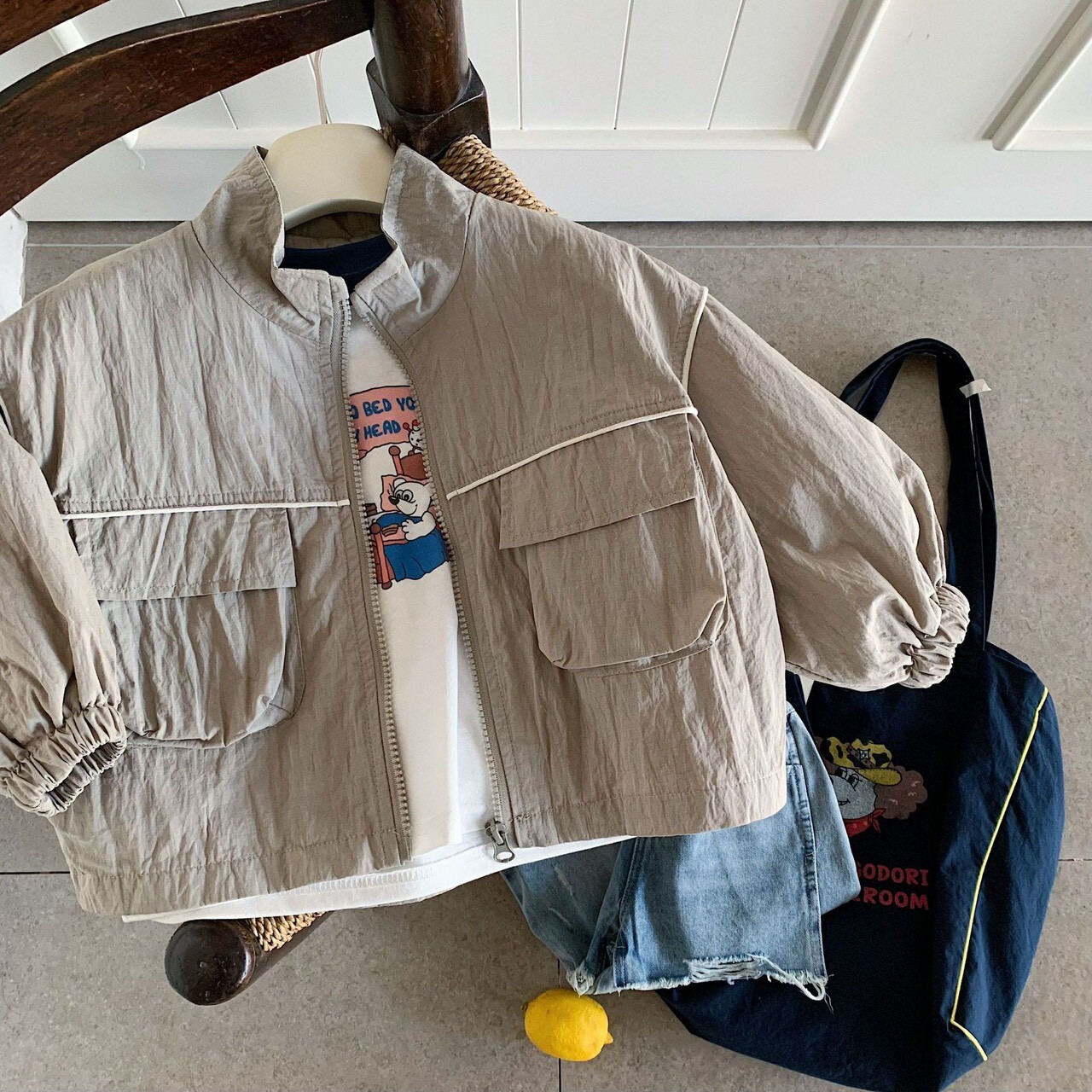 絲滑薄款春季口袋外套ᝰ