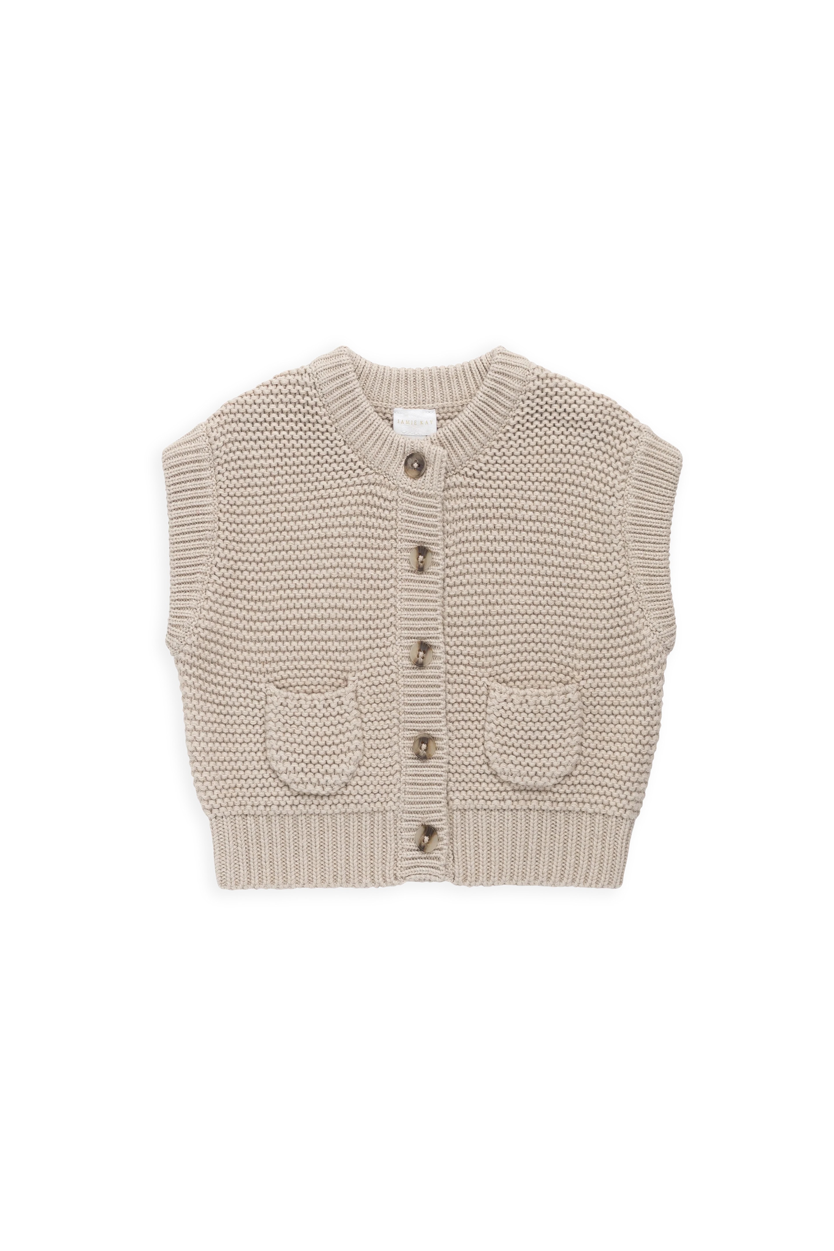 【預購】JAMIE KAY -Rome Knit Vest（Oat）