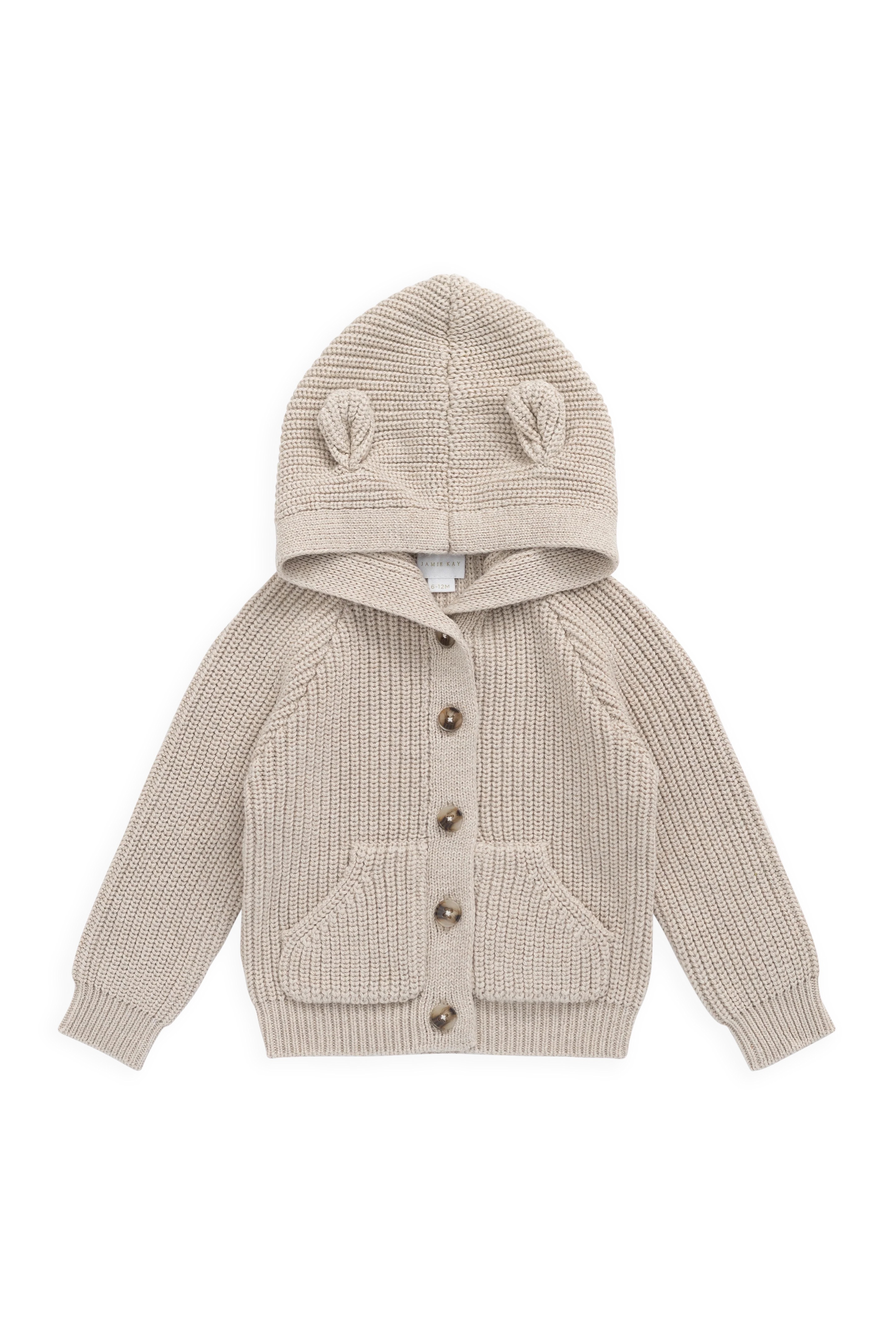 【預購】JAMIE KAY -Bear Cardigan（ Oat）