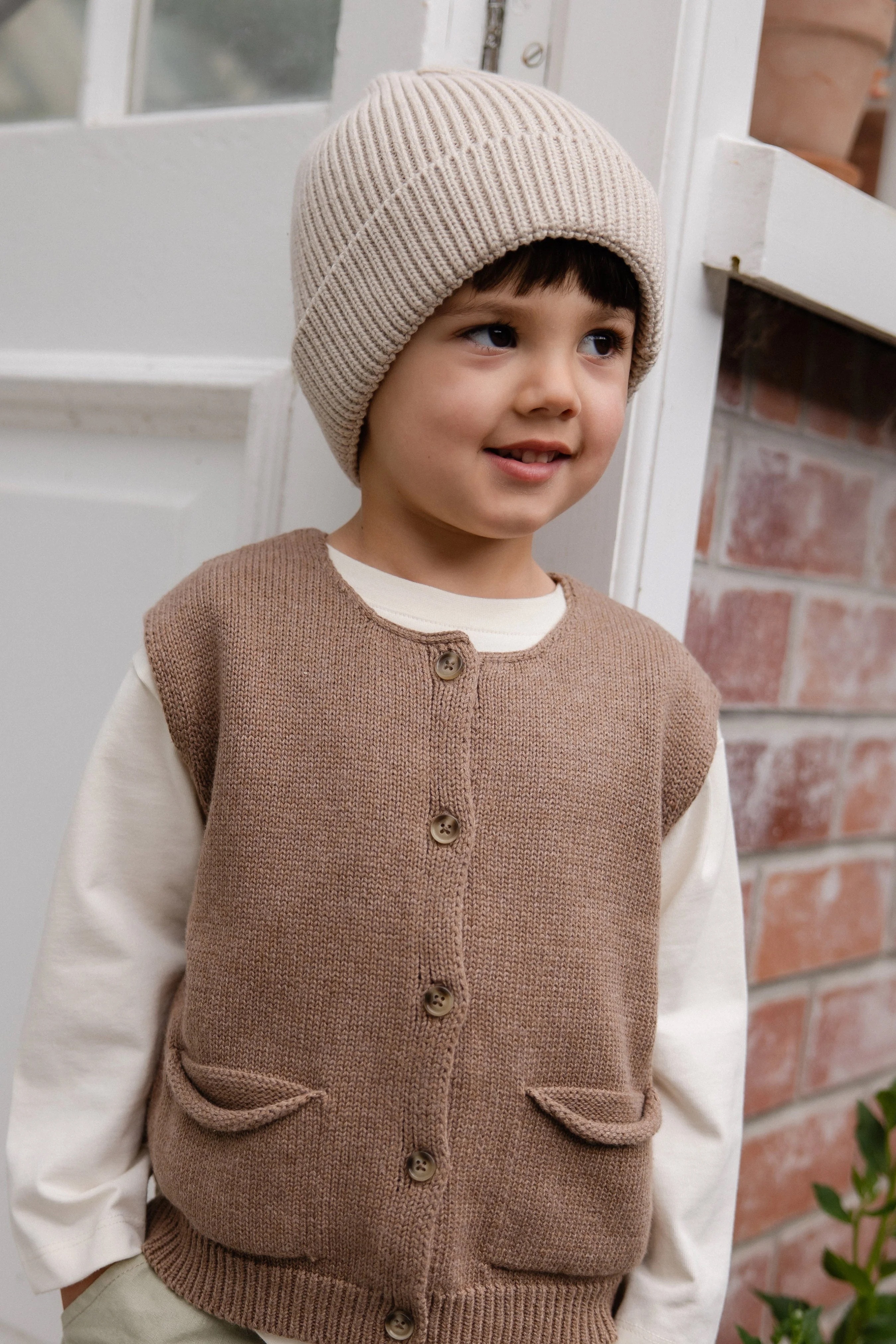 【預購】JAMIE KAY -Leon Knitted Beanie（Oat）