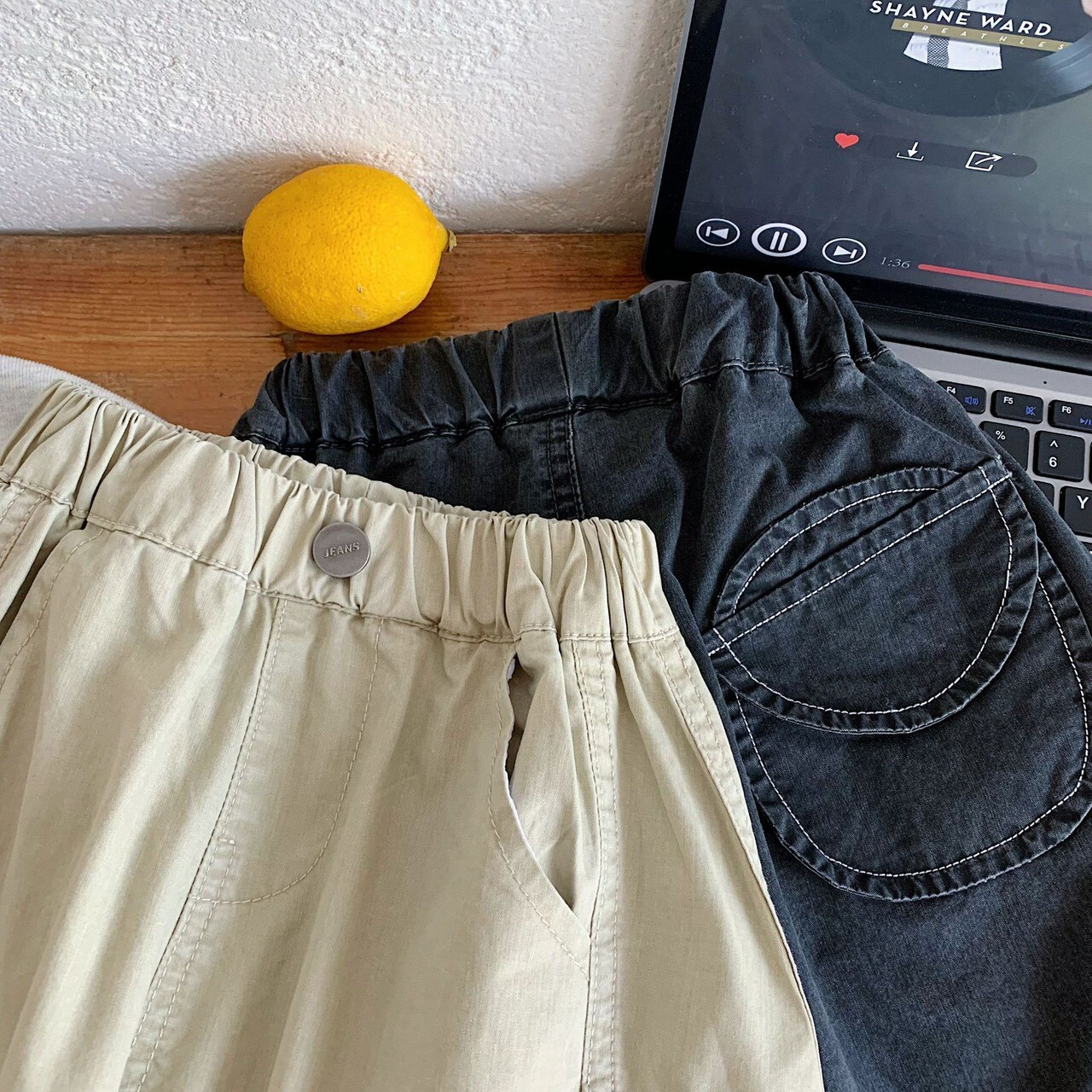 兩色包色款ᝰ純色寬鬆褲