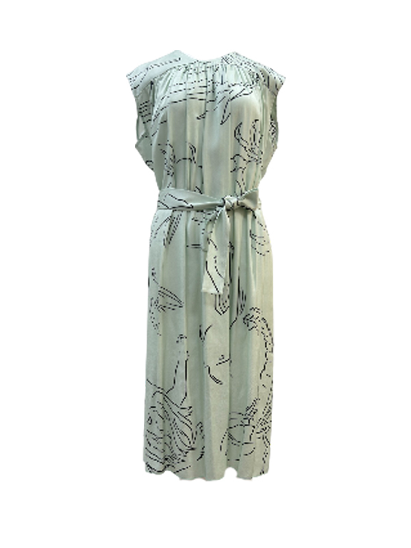 LIVIANA CONTI 古羅馬圖案綁帶洋裝