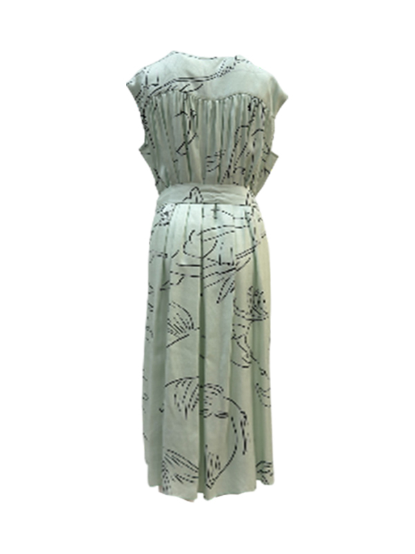 LIVIANA CONTI 古羅馬圖案綁帶洋裝