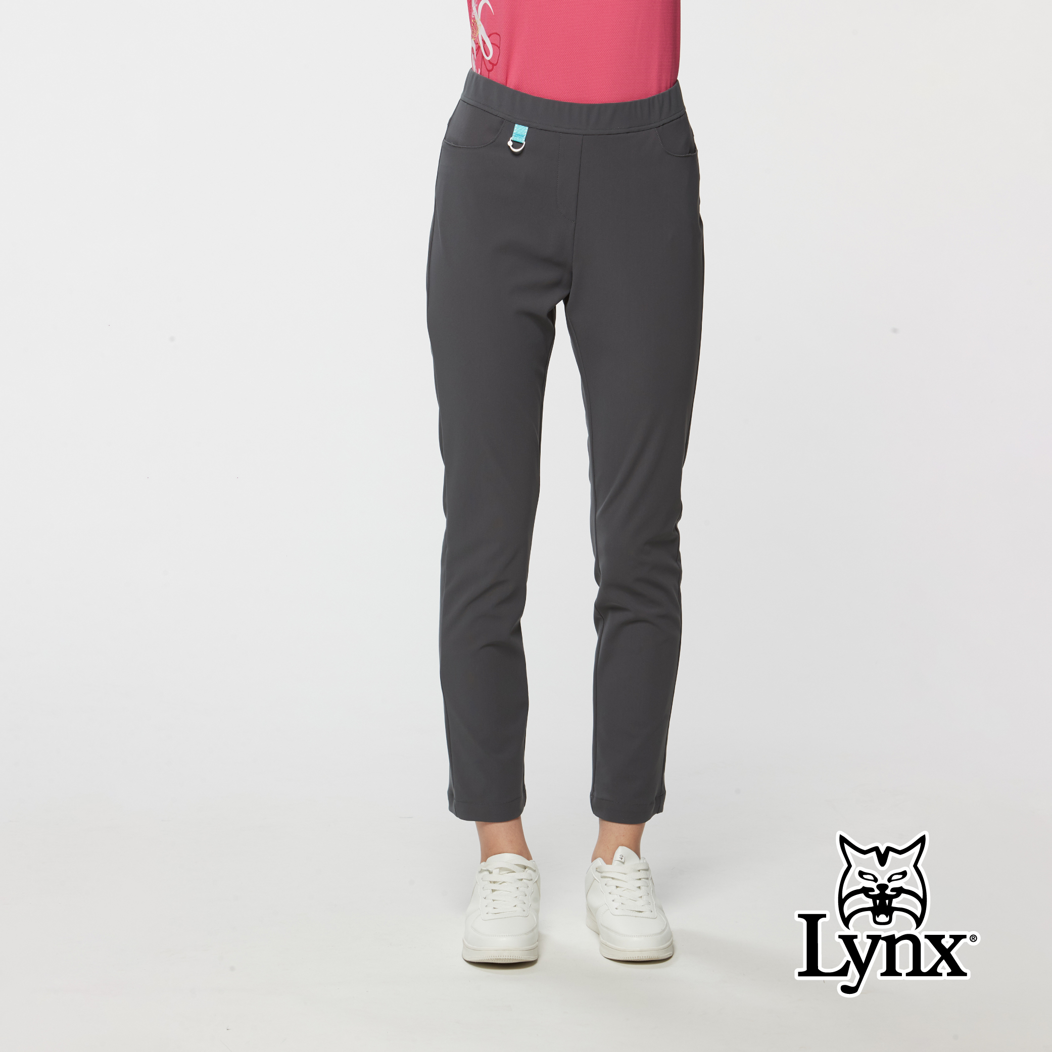 女款日本進口布料彈性全鬆緊設計九分窄筒長褲