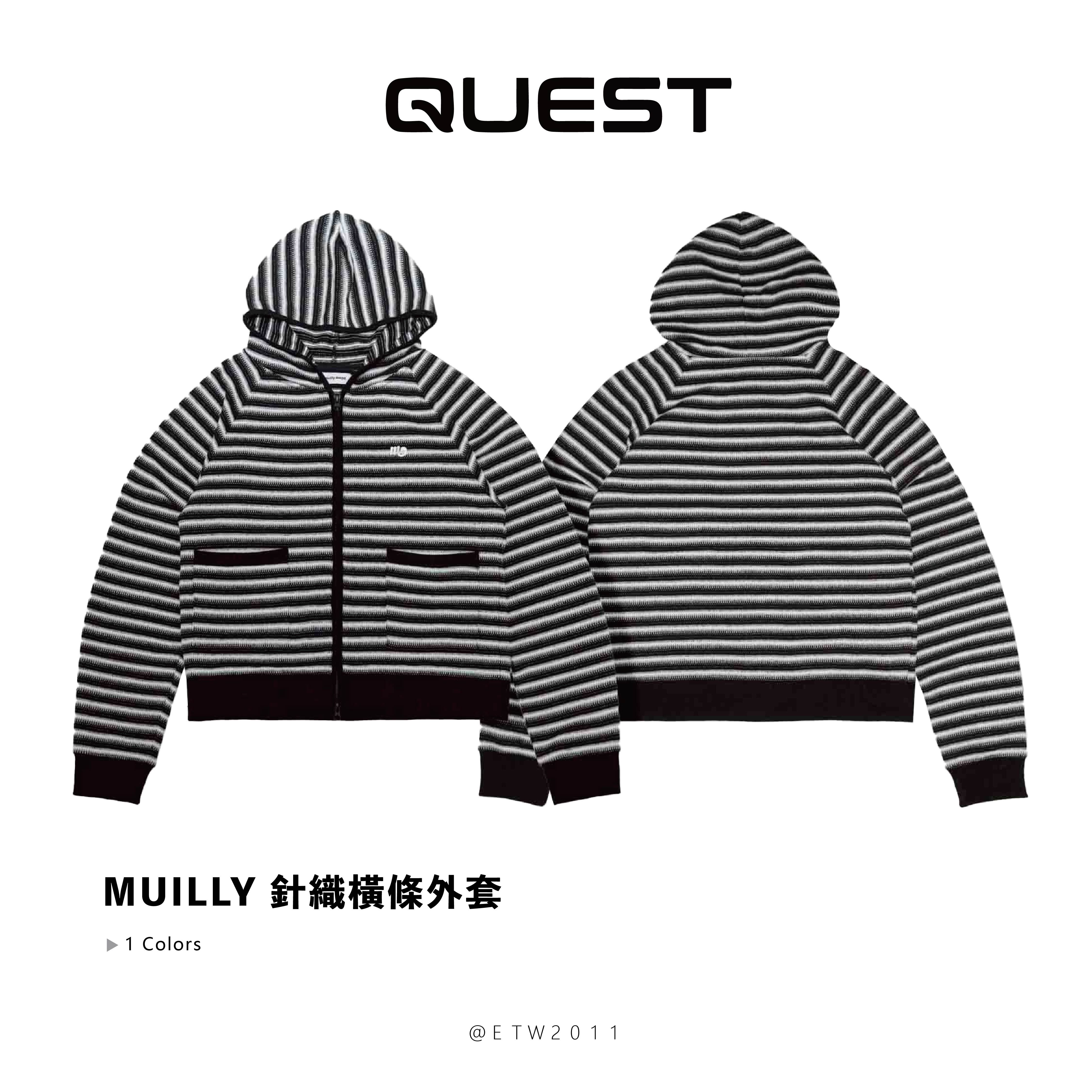 ☆ETW☆【EASY TO WEAR】QUEST MUILLY 針織橫條外套