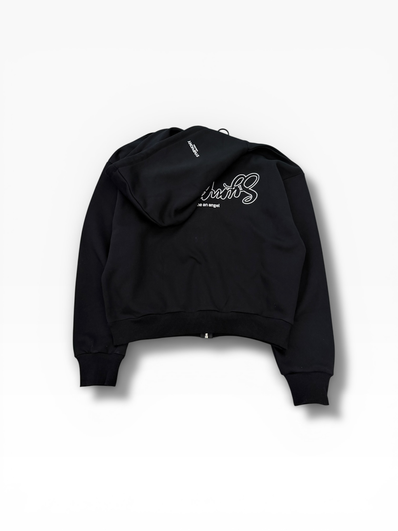 Symphony 外套-拉鏈帽Tee-絲綢細緻