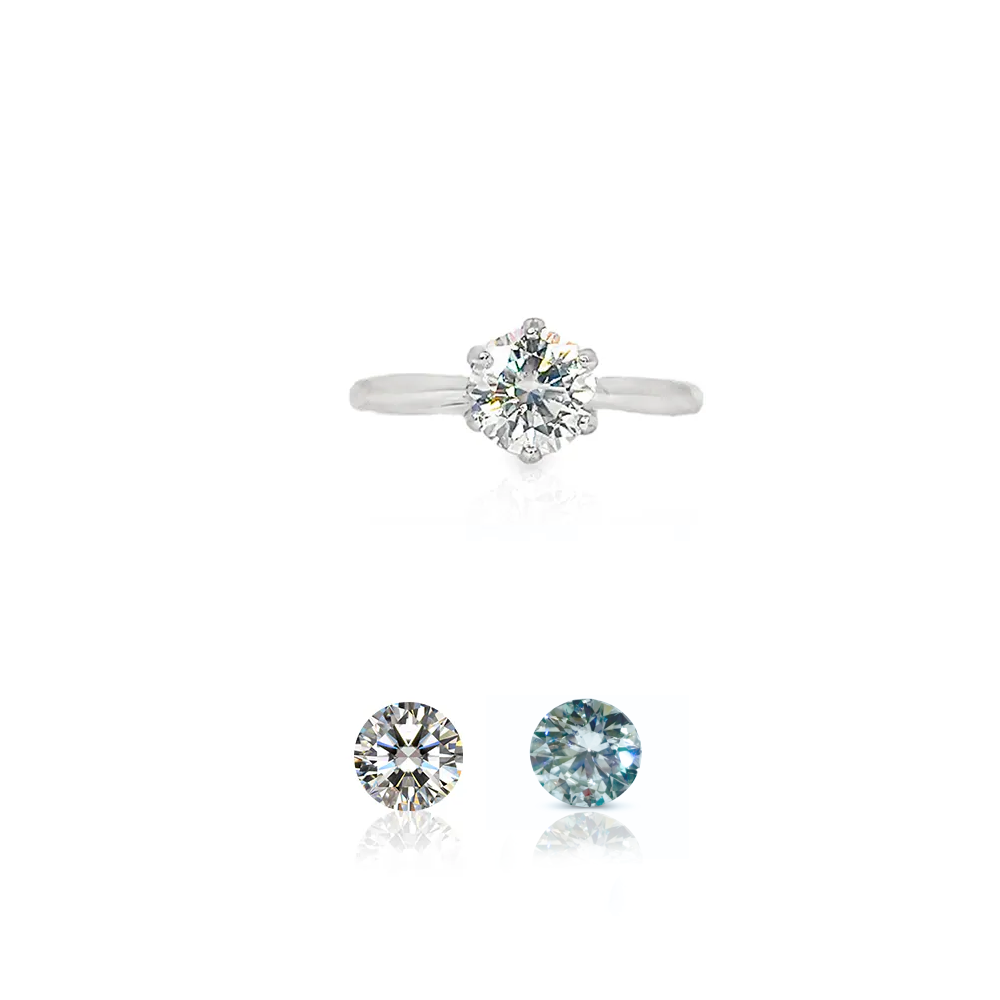 CP值最高小資首選｜莫桑鑽(白)戒指