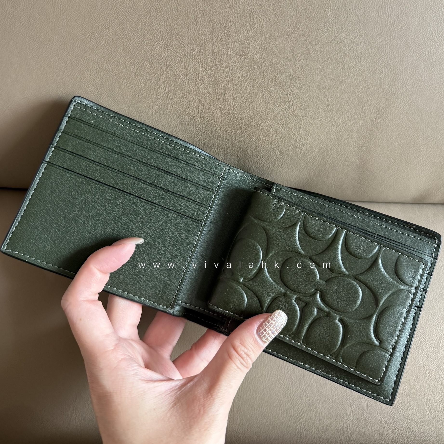 Coach - 3合1 男裝銀包 (C字壓紋牛皮) (C9990)