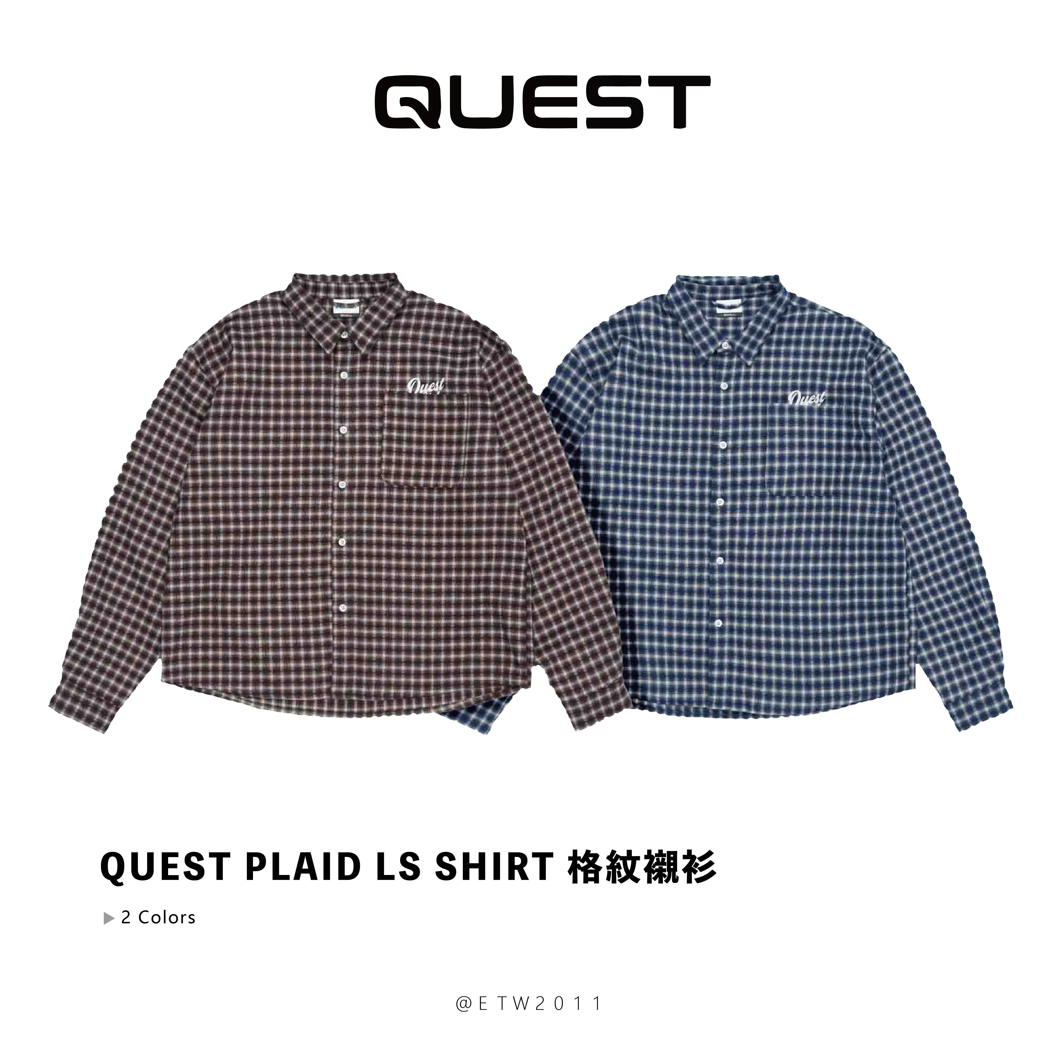 ☆ETW☆【EASY TO WEAR】QUEST PLAID LS SHIRT 格紋襯衫