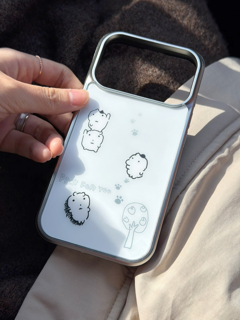 【預購】韓國雪狗 neujeok x 168cm 銀框星空雪球 聯名手機殼