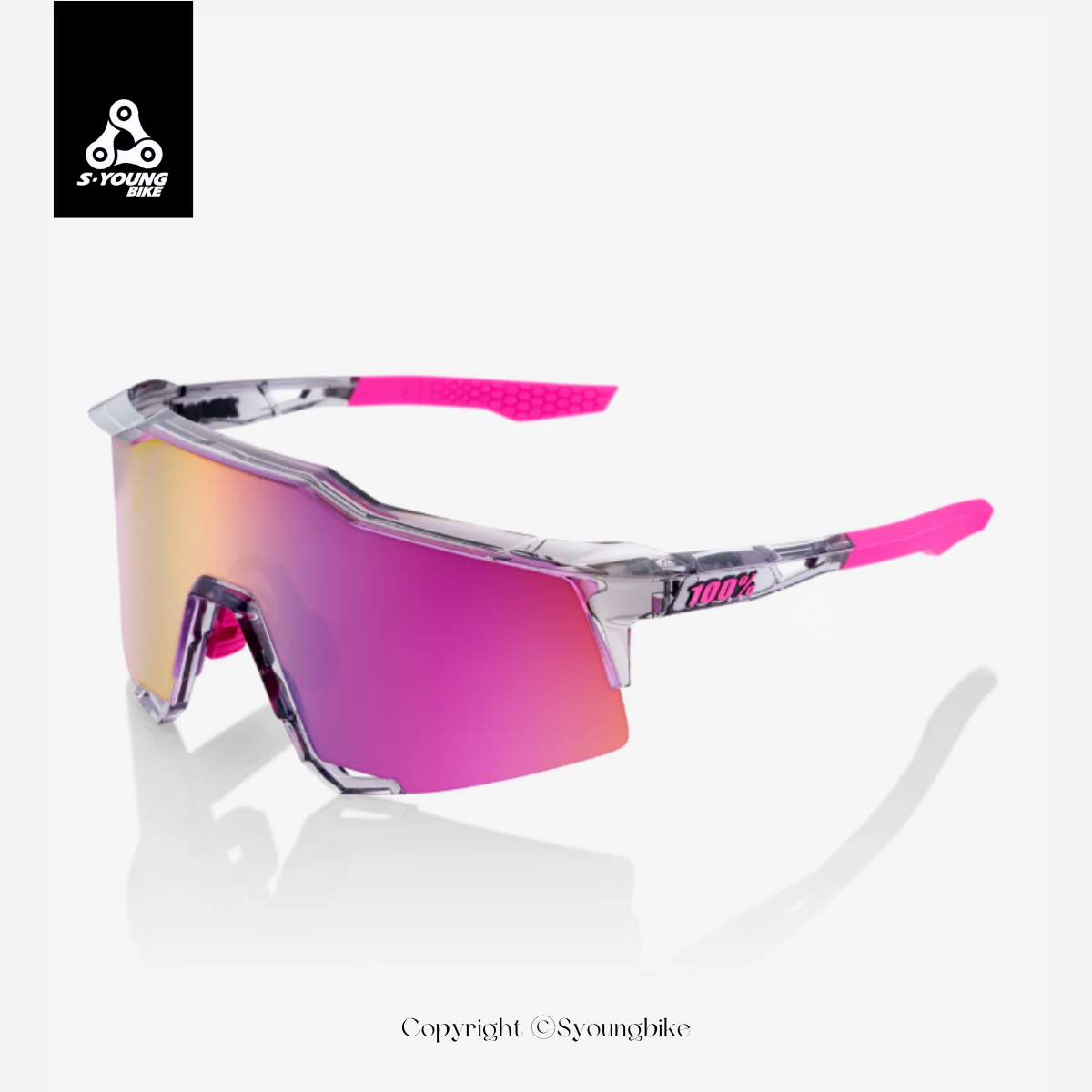 現貨【100%】Speedcraft 運動眼鏡 Tokyo 東京之夜 透框 / 紫紅墨片（贈透明鏡片）