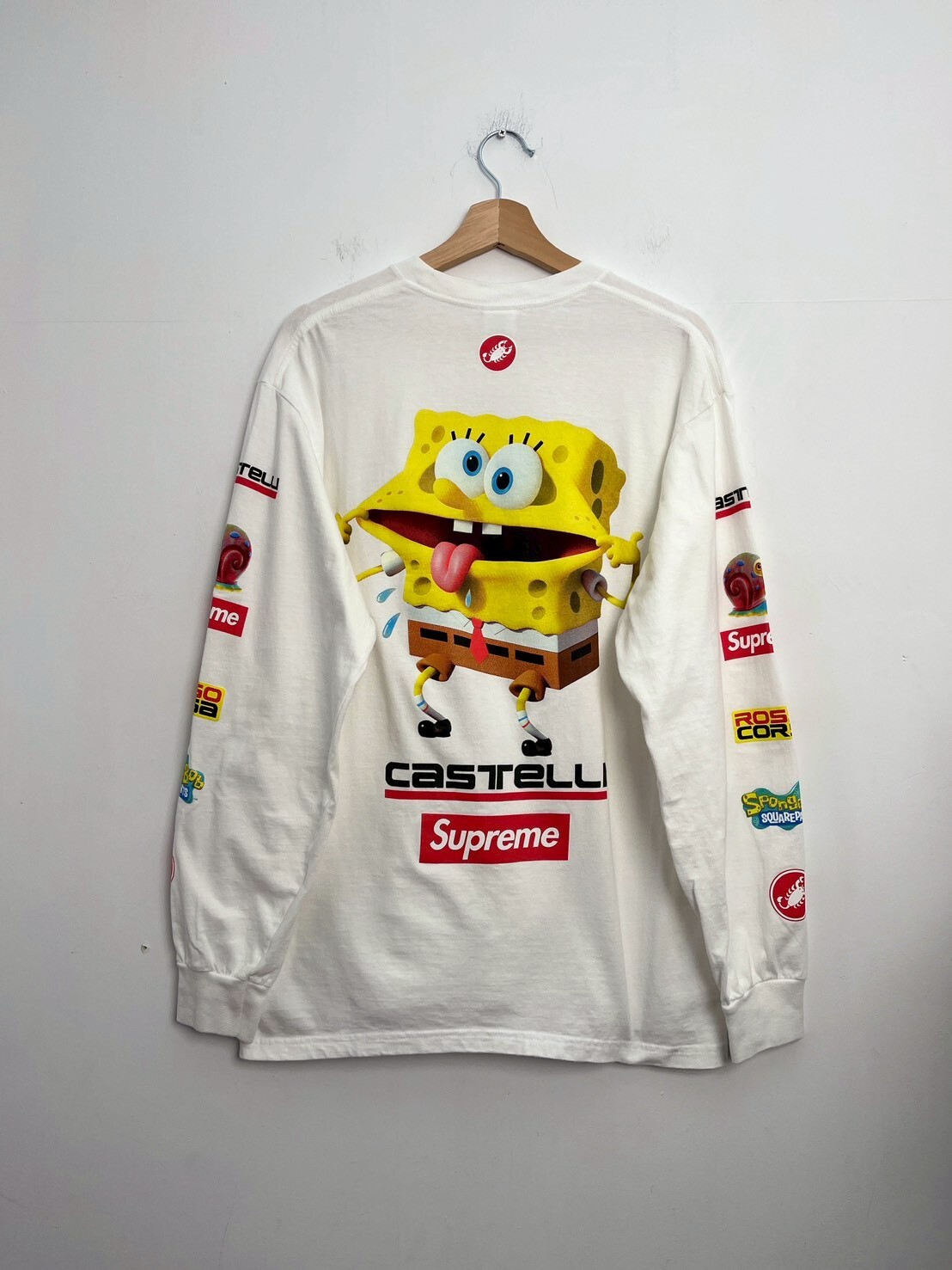 SUPREME® SPONGEBOB CASTELLI RACING L/S TEE WHITE SIZE L