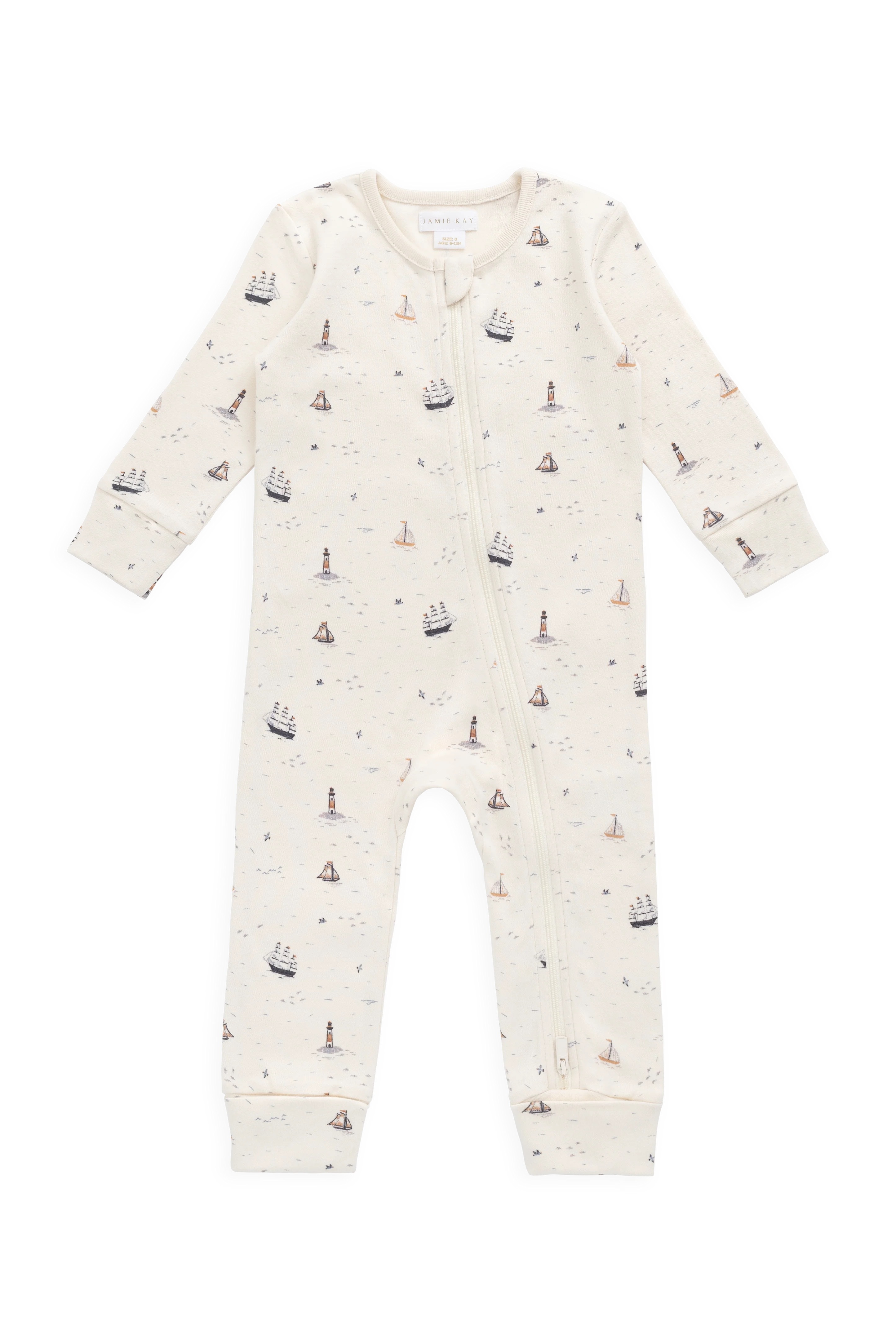 【預購】JAMIE KAY -Organic Cotton Reese Zip Onepiece（Sailing Day）