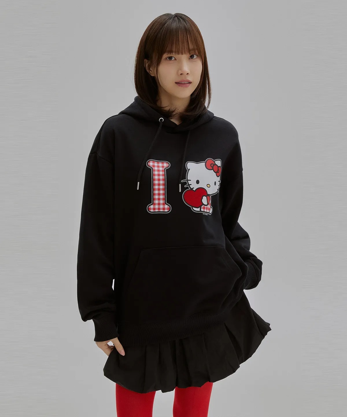 【現貨】SPAO X HELLO KITTY 帽T 黑色 SPMHF49U02