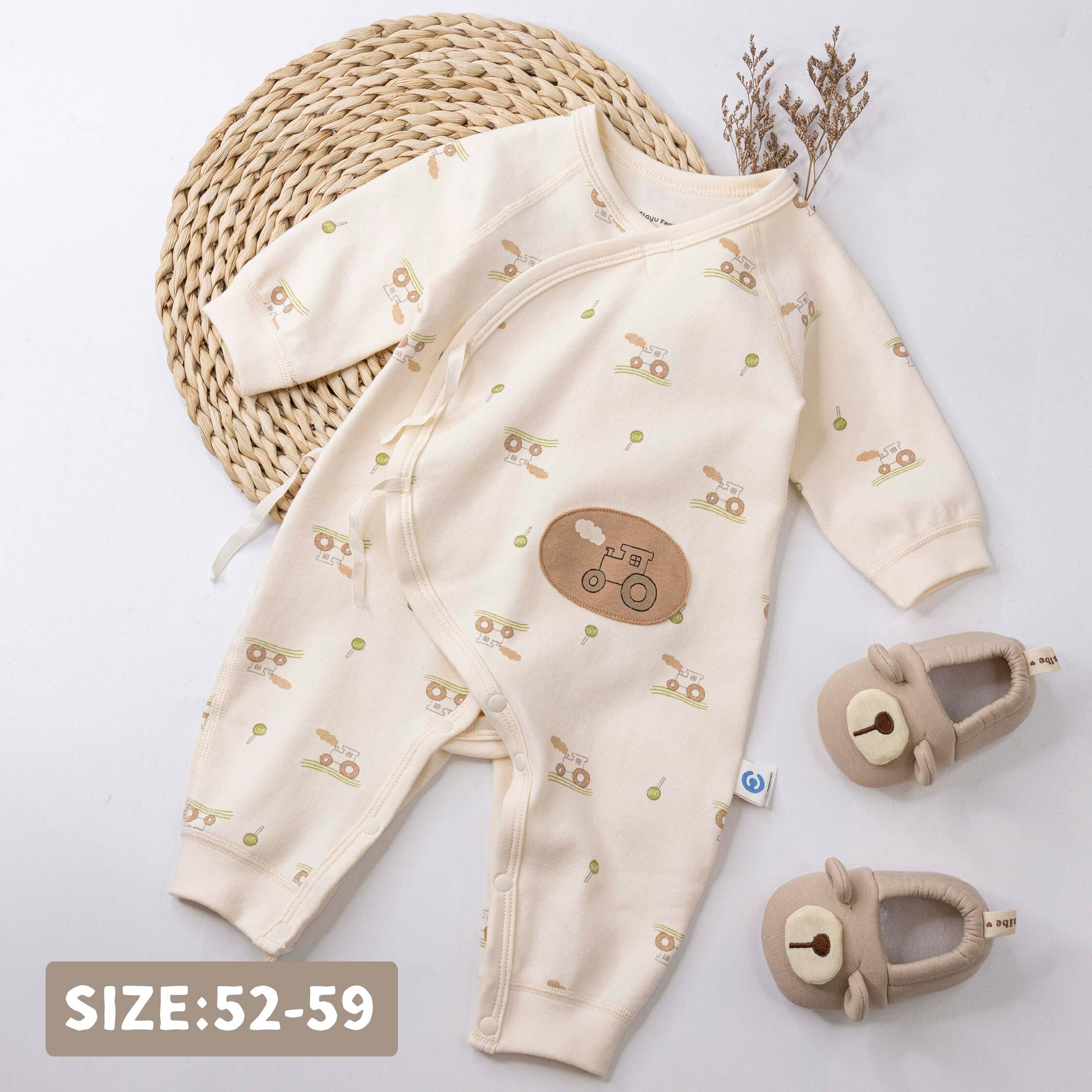 衣拉語【JG5220】手繪小火車開襟式連身衣