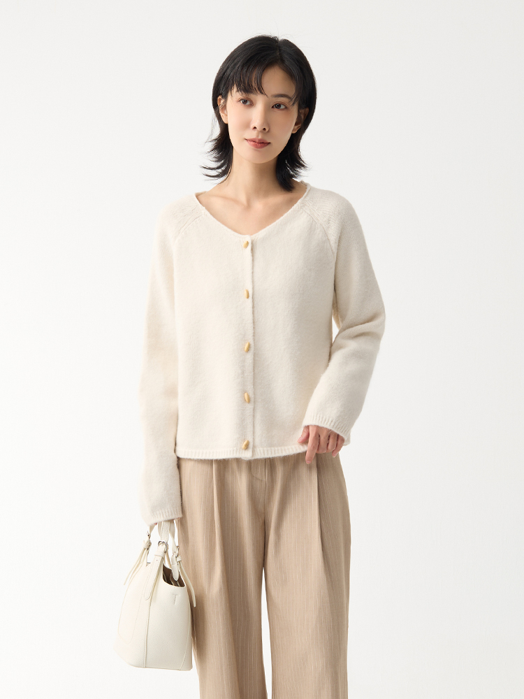 2603 韓系圓領開釦針織外套