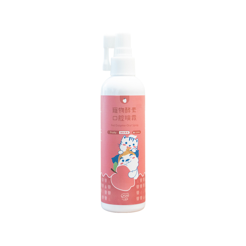 Enzymatic Antibacterial Oral Spray For Pets   Fruit Flavor (120ml) 【Little poppet】