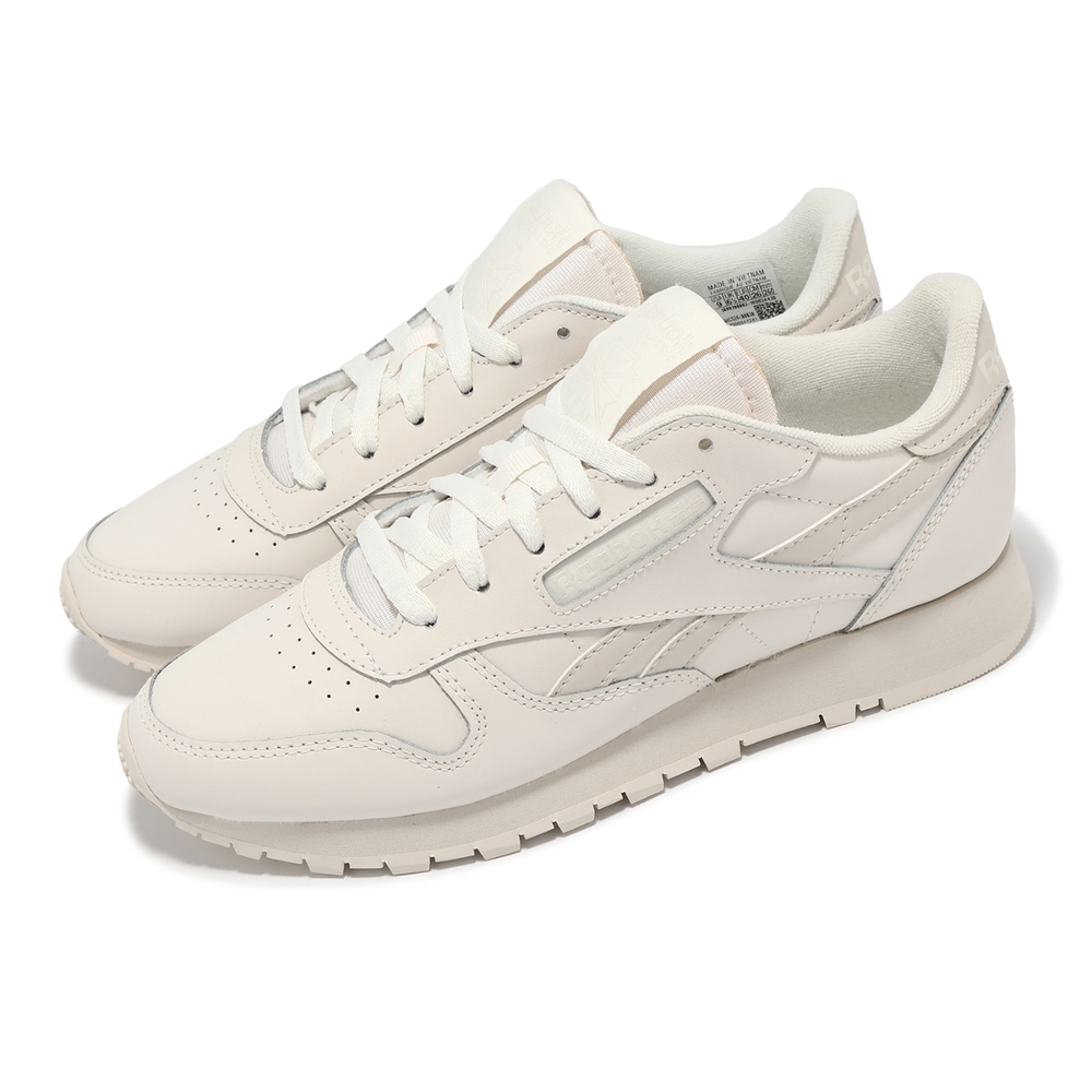 【下殺↘ $990】Reebok 休閒鞋 Classic Leather 米白 皮革 女鞋男段 100034438