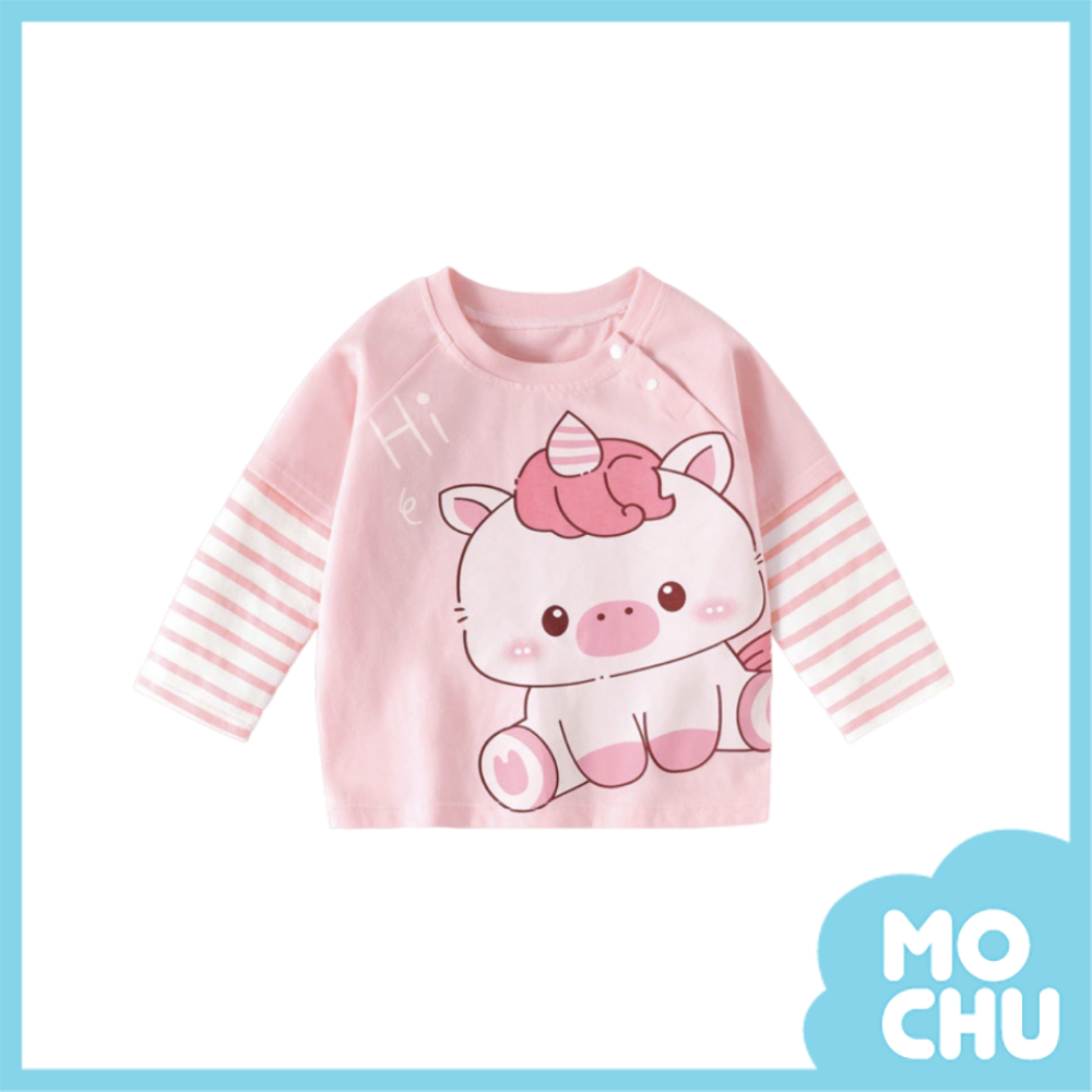 粉色小角馬長袖上衣